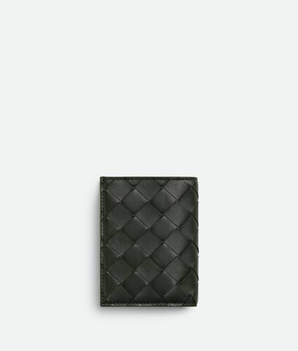 Intrecciato Diagonal Slim Flap Card Case