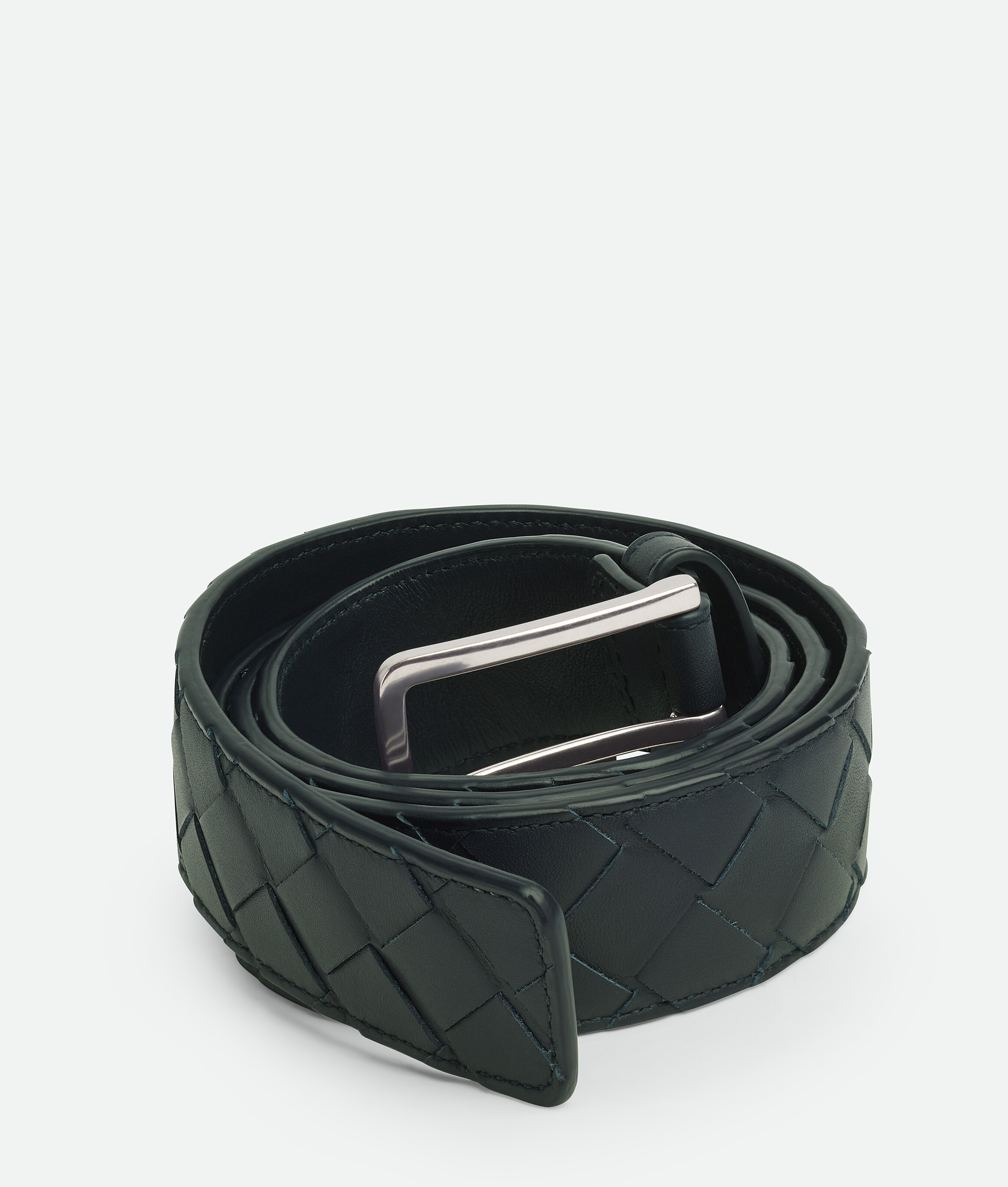 Shop Bottega Veneta Intrecciato Belt In Green