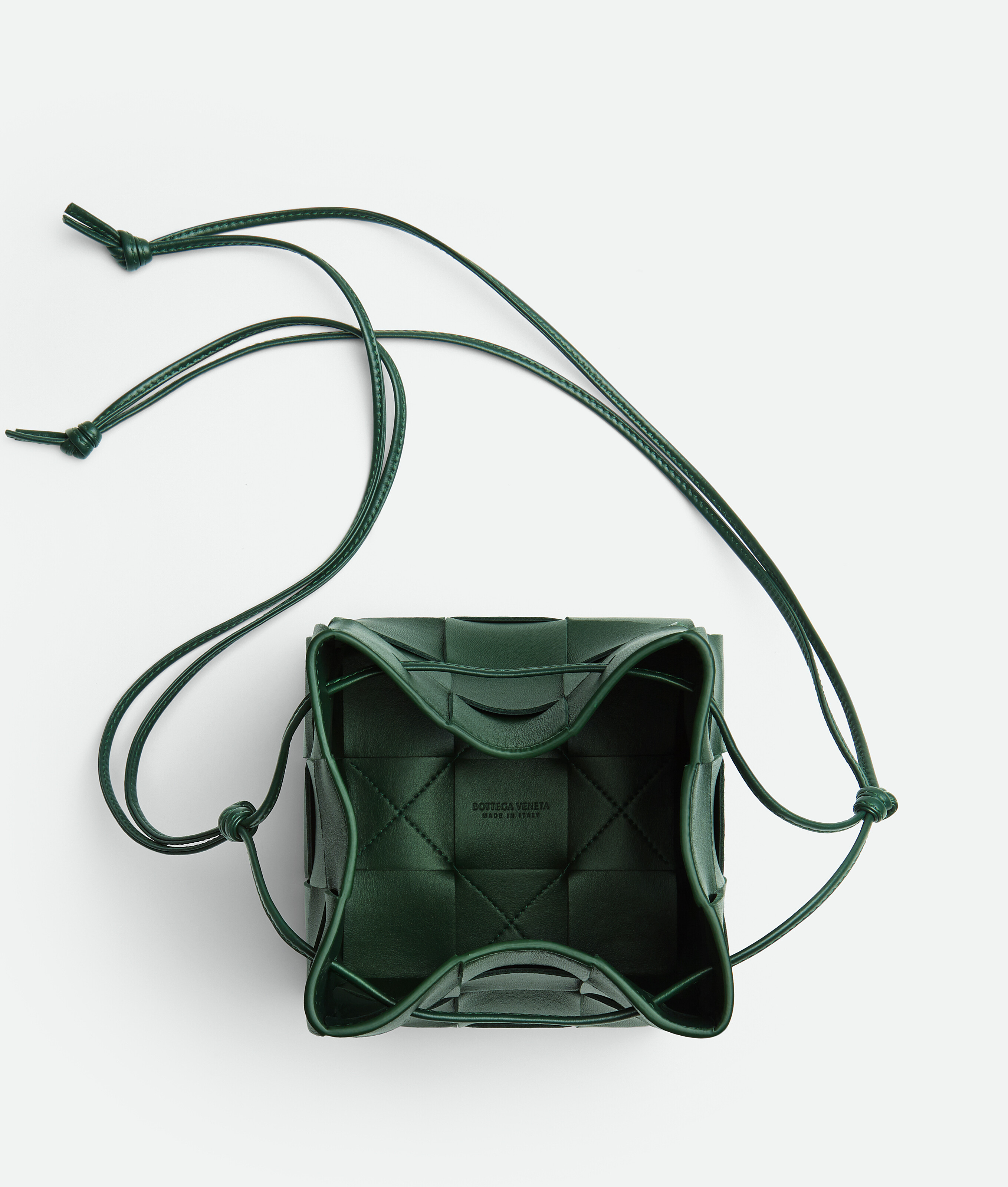 Shop Bottega Veneta Small Cassette Cross-body Bucket In Green