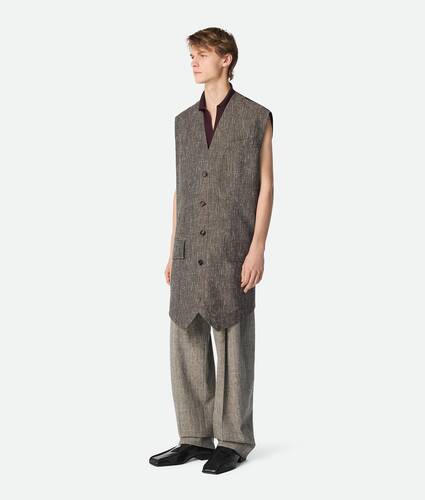 Gilet en viscose mouchetée