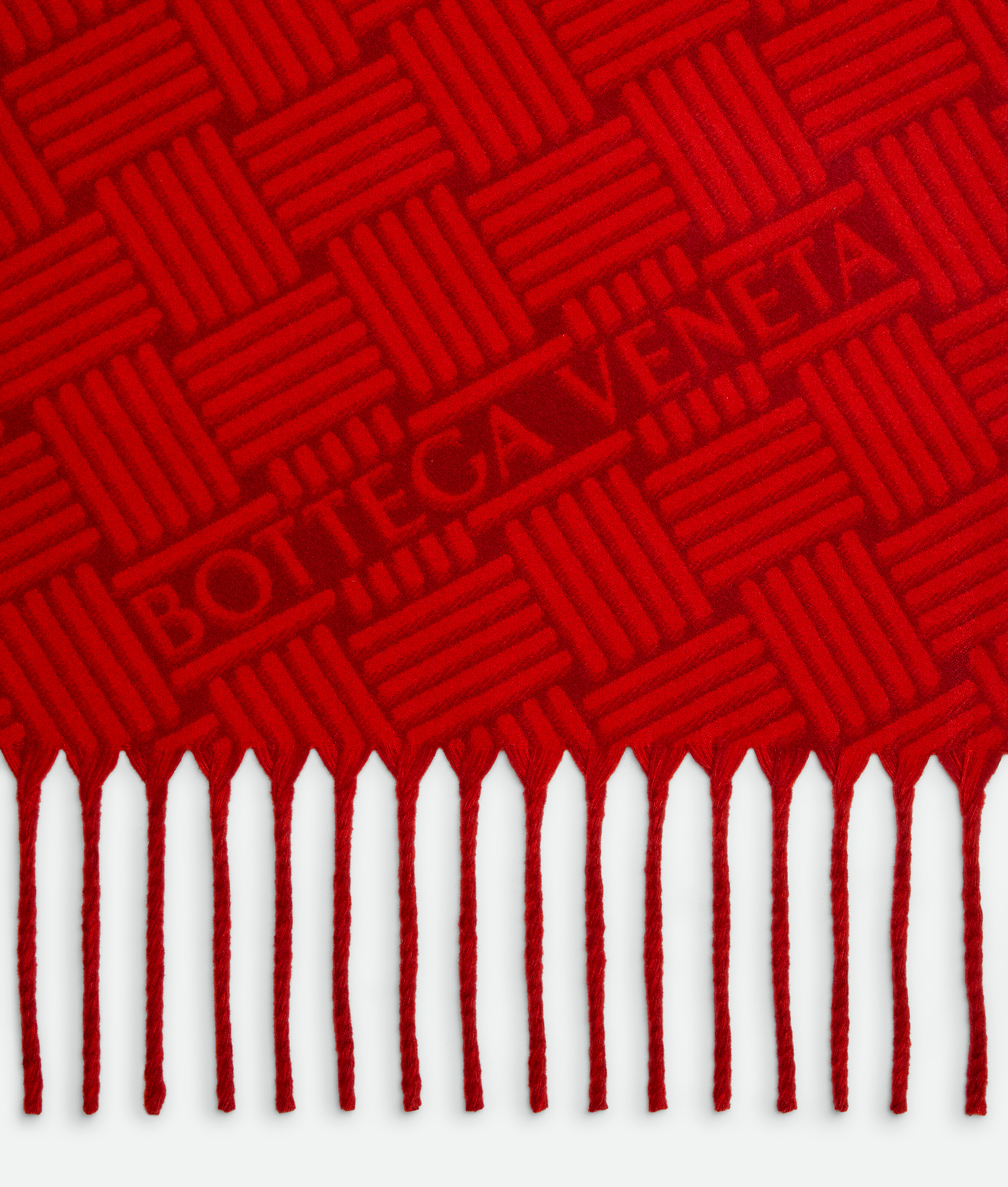 Cashmere Blanket With Intreccio Motif in Red Bottega Veneta United Arab Emirates EN - Image 4