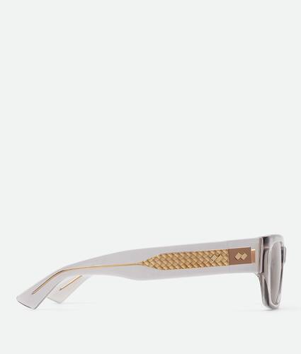 Quadratische Intrecciato Sonnenbrille