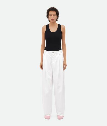 Mostrar una versión grande de la imagen del producto 1 - Pantalones Denim blancos con pinzas