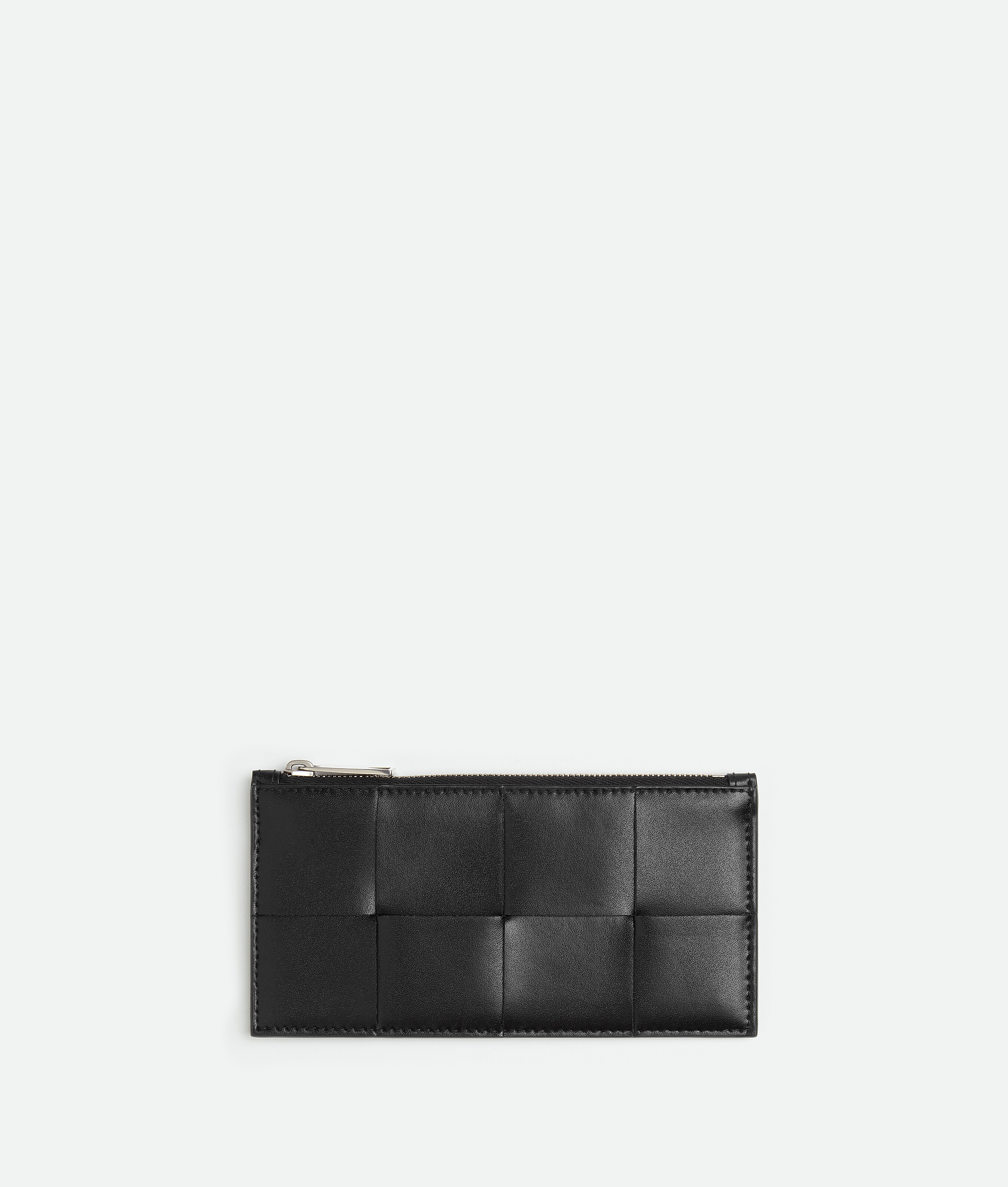 ウッドイントレチャート 三つ折りファスナーウォレット| Bottega