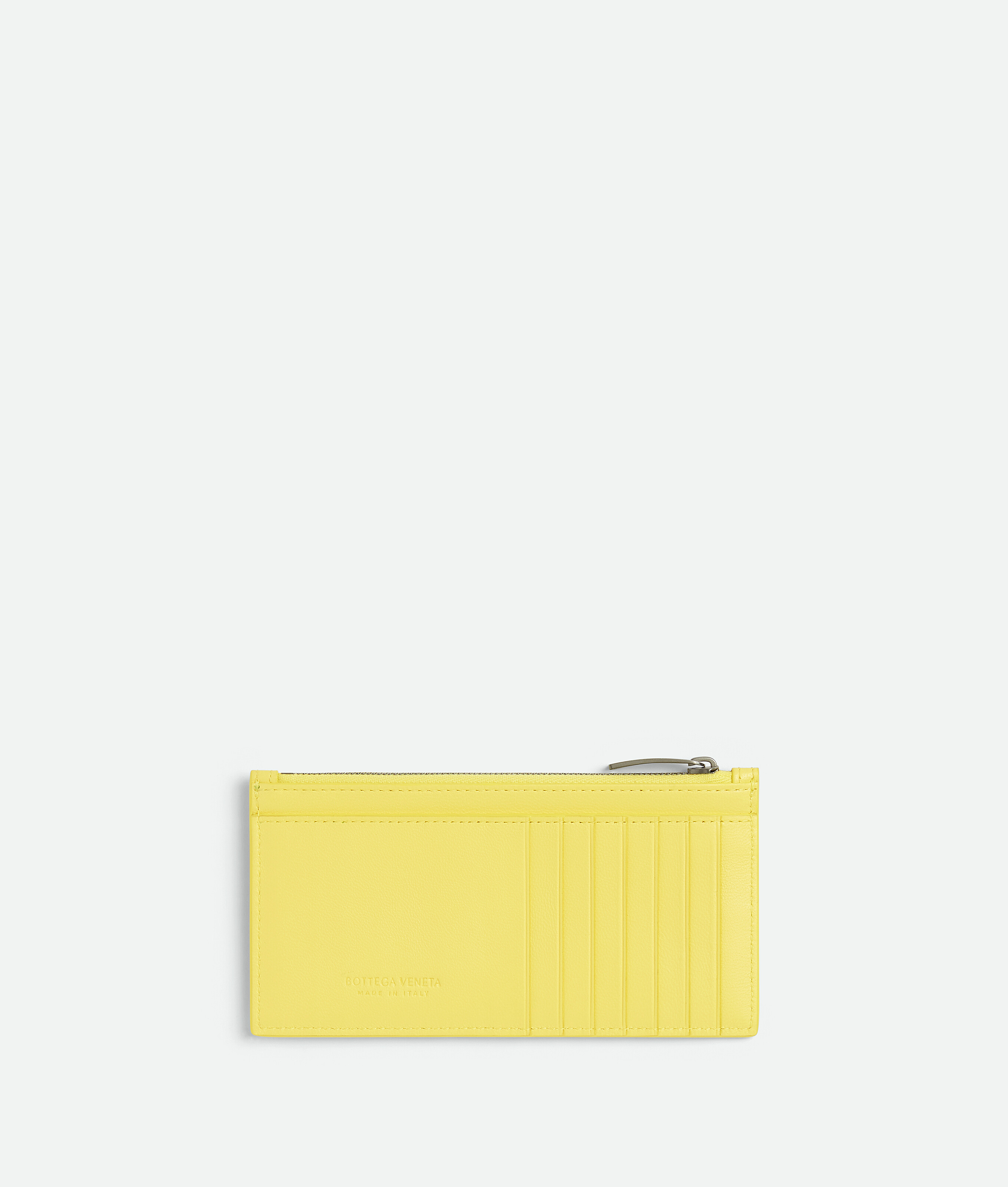 Shop Bottega Veneta Cassette Long Zippered Card Case In Yellow