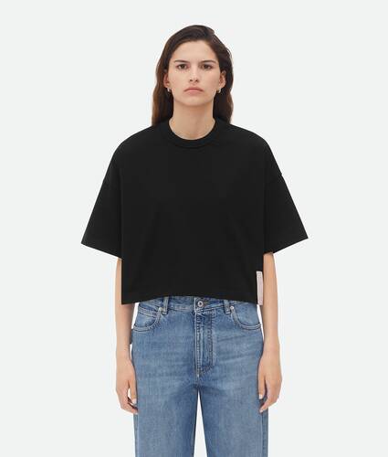 T-shirt cropped en jersey de coton pima