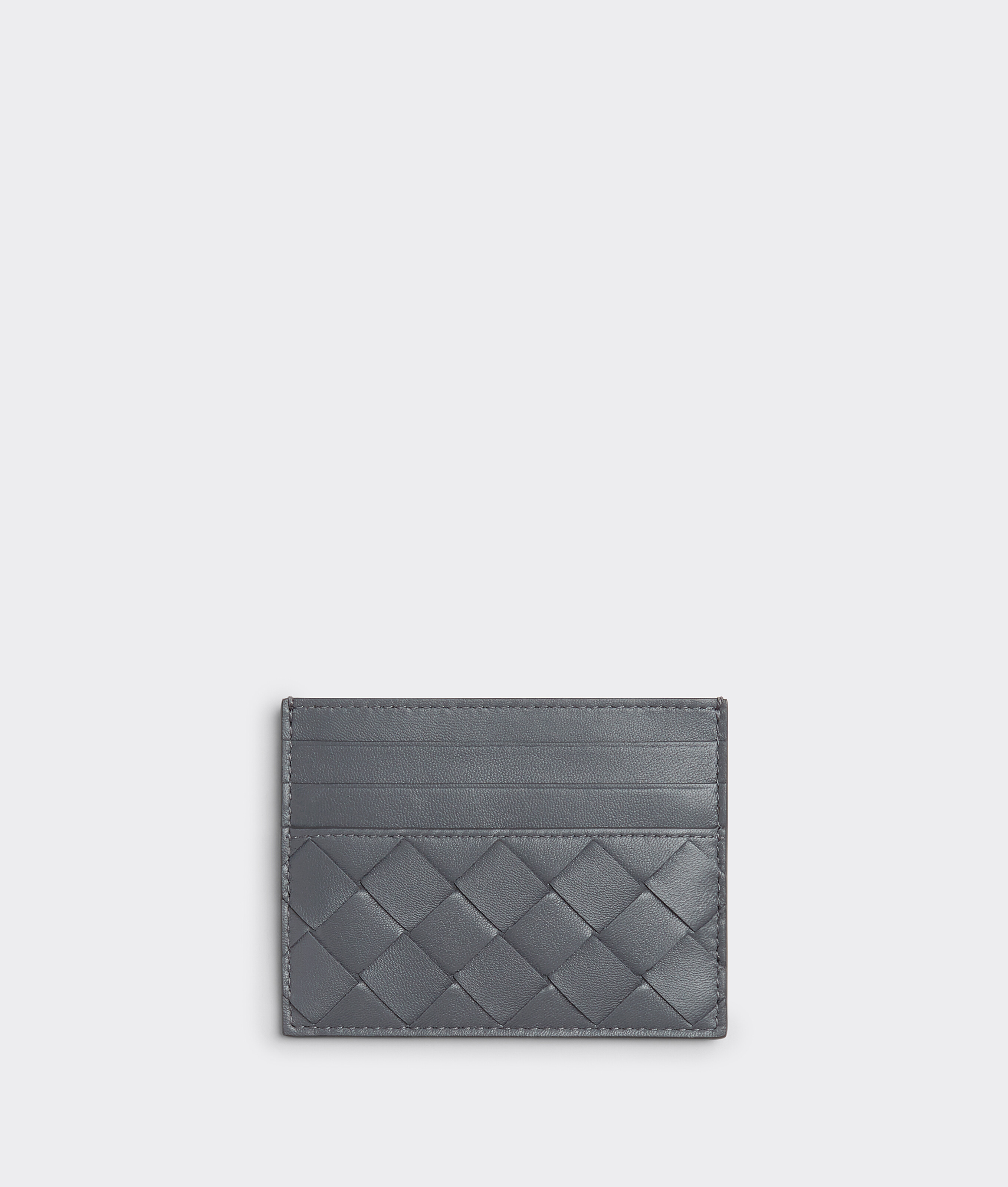 Bottega Veneta® Women's Intrecciato Credit Card Case in Thunder 