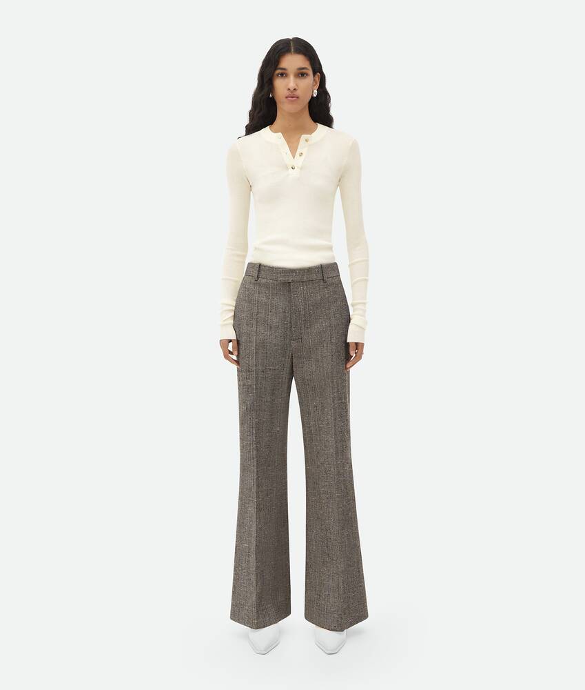 Display a large version of the product image 1 - Viscose And Silk Flared Pants
