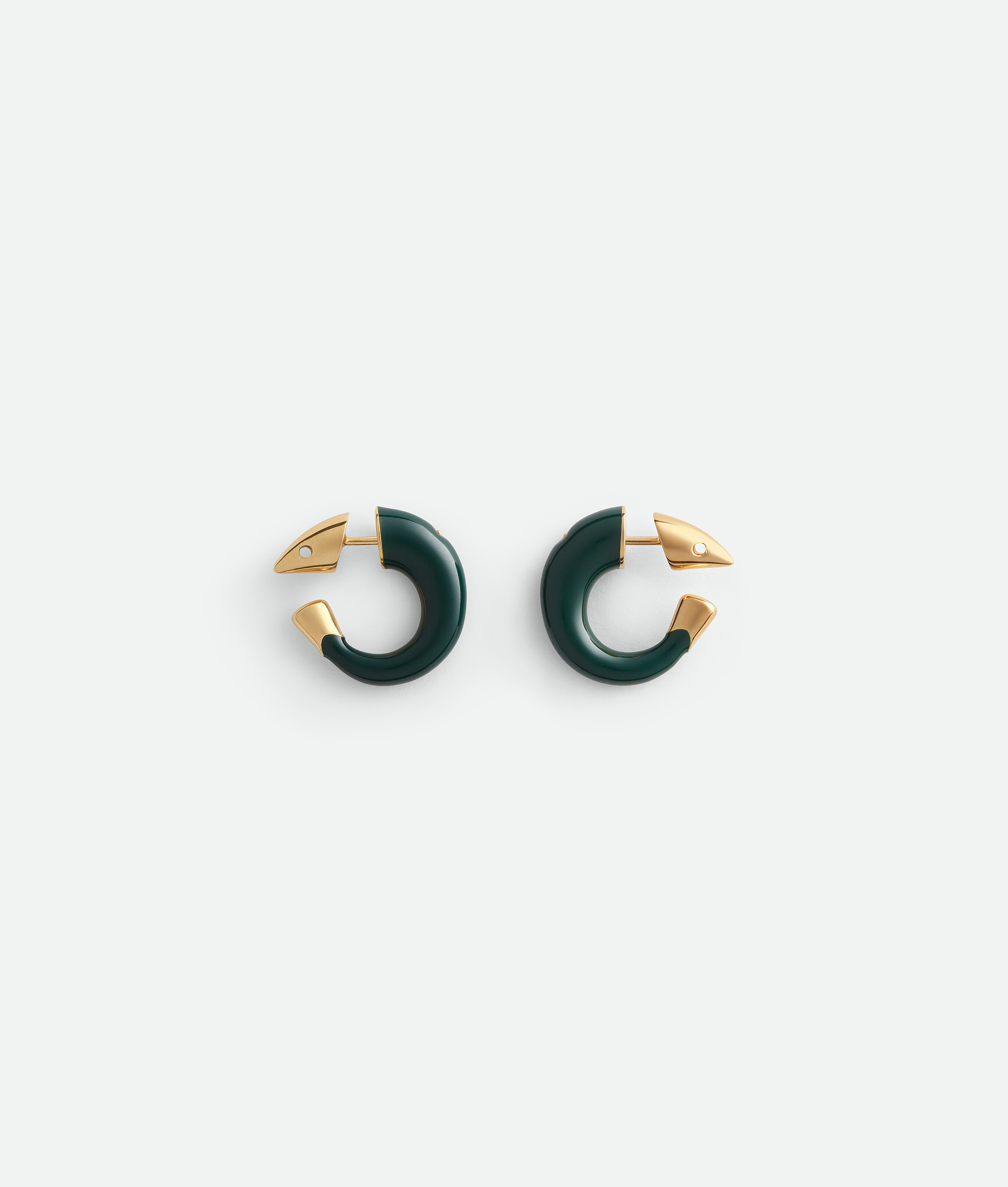 Bottega Veneta Sardine Earrings In Dark Green