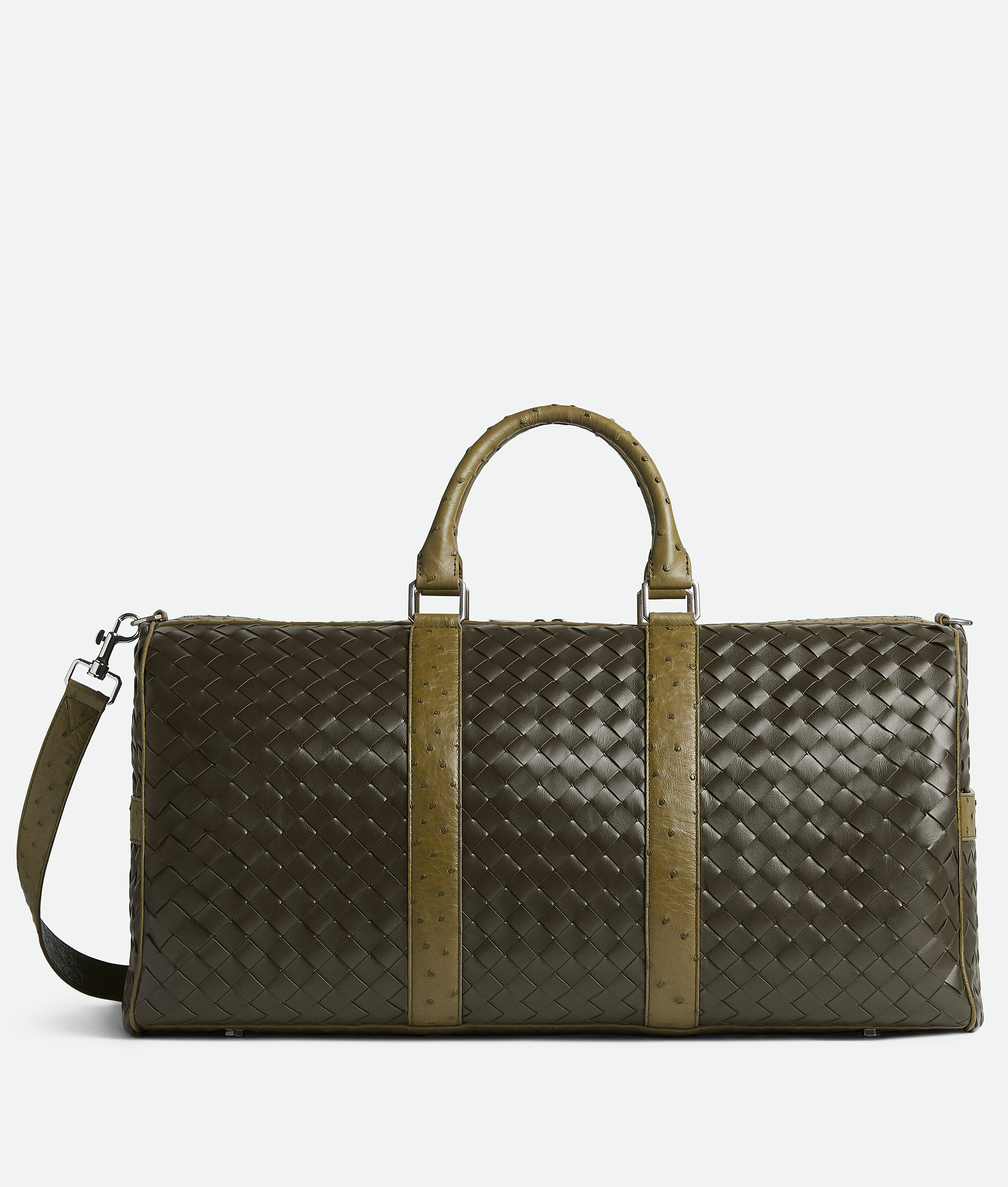 Bottega Veneta Borsa Da Viaggio Intrecciato Cabin Size - Marrone - Uomo