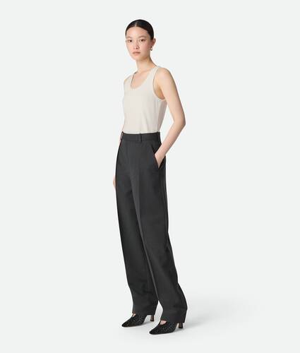 Pantalon en sergé de laine moulinée