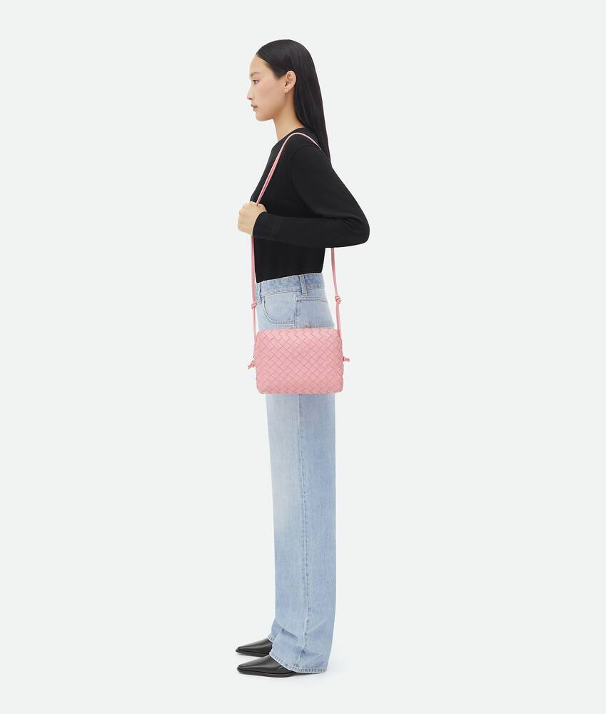 Bottega Veneta Intrecciato Small Loop Camera Bag - Pink Shoulder
