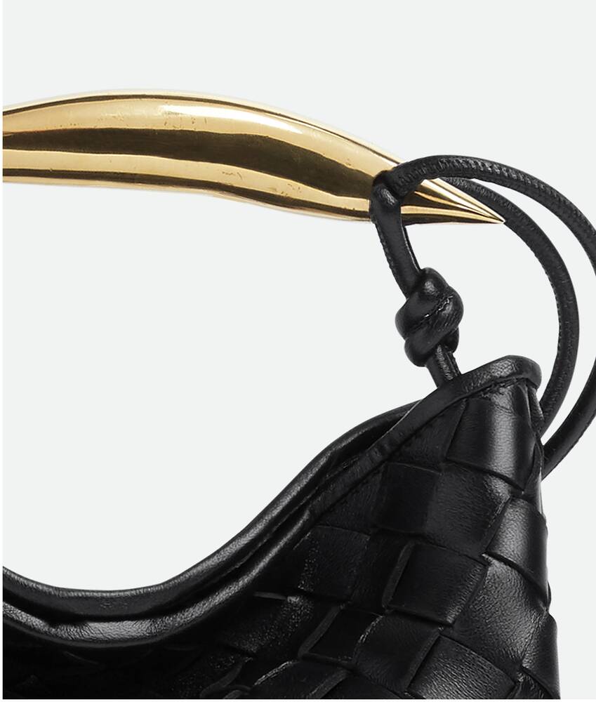 Black Sardine mini Intrecciato-leather cross-body bag