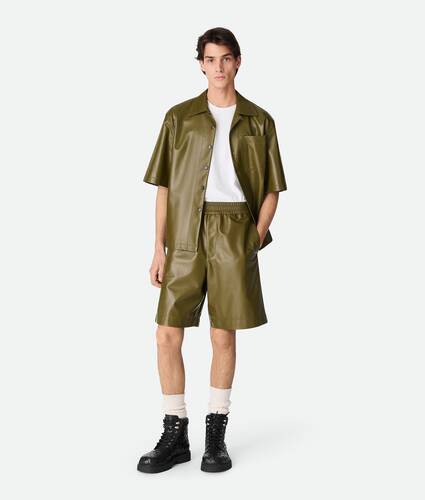 Afficher une grande image du produit 1 - Short en cuir nappa