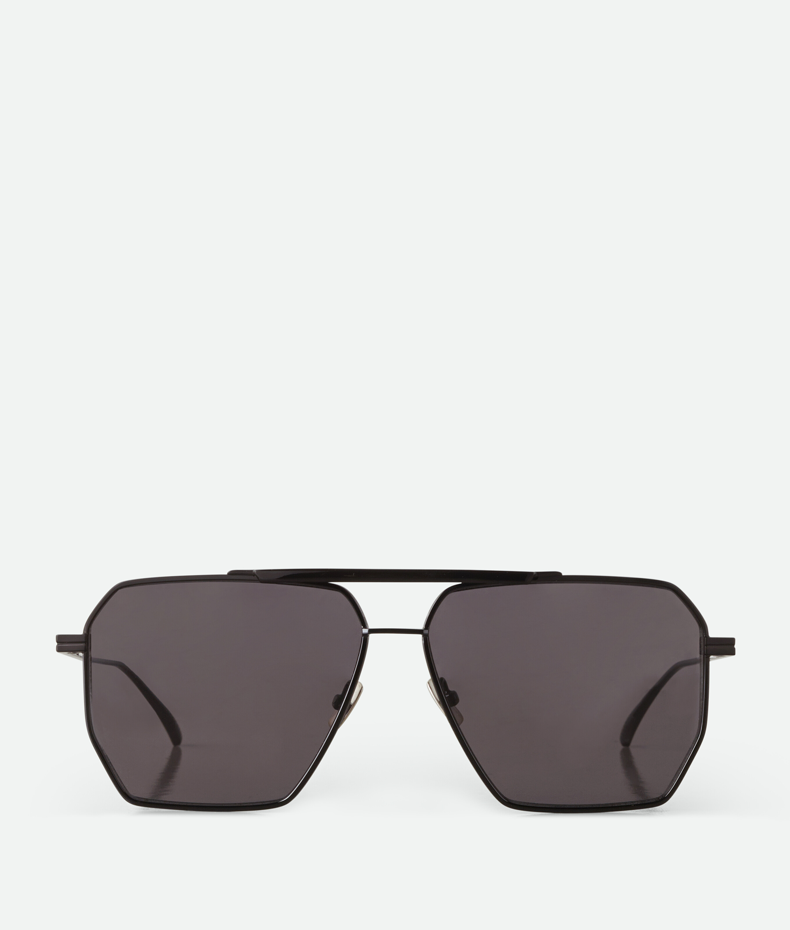 Bottega Veneta® Classic Aviator Sunglasses in Black / Grey