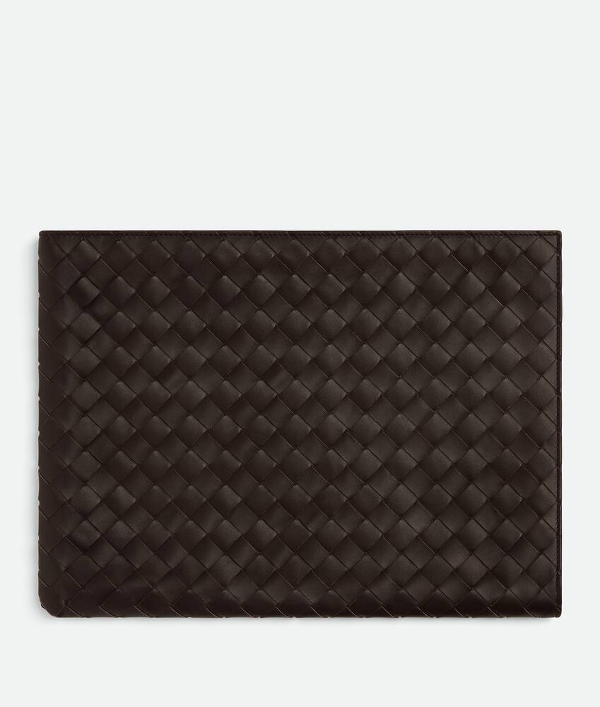 Afficher une grande image du produit 1 - Pochette partiellement zippée Intrecciato