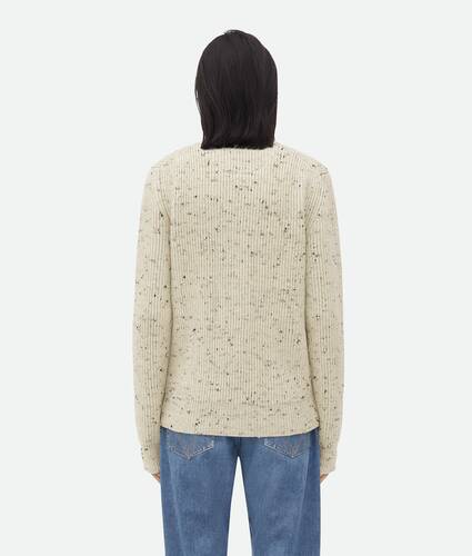 Textured Wool Rib Oversized Cardigan