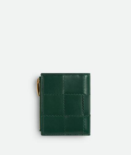 bicmbicmBOTTEGA VENETA 二つ折り財布 スモール カセット グリーン 極美品