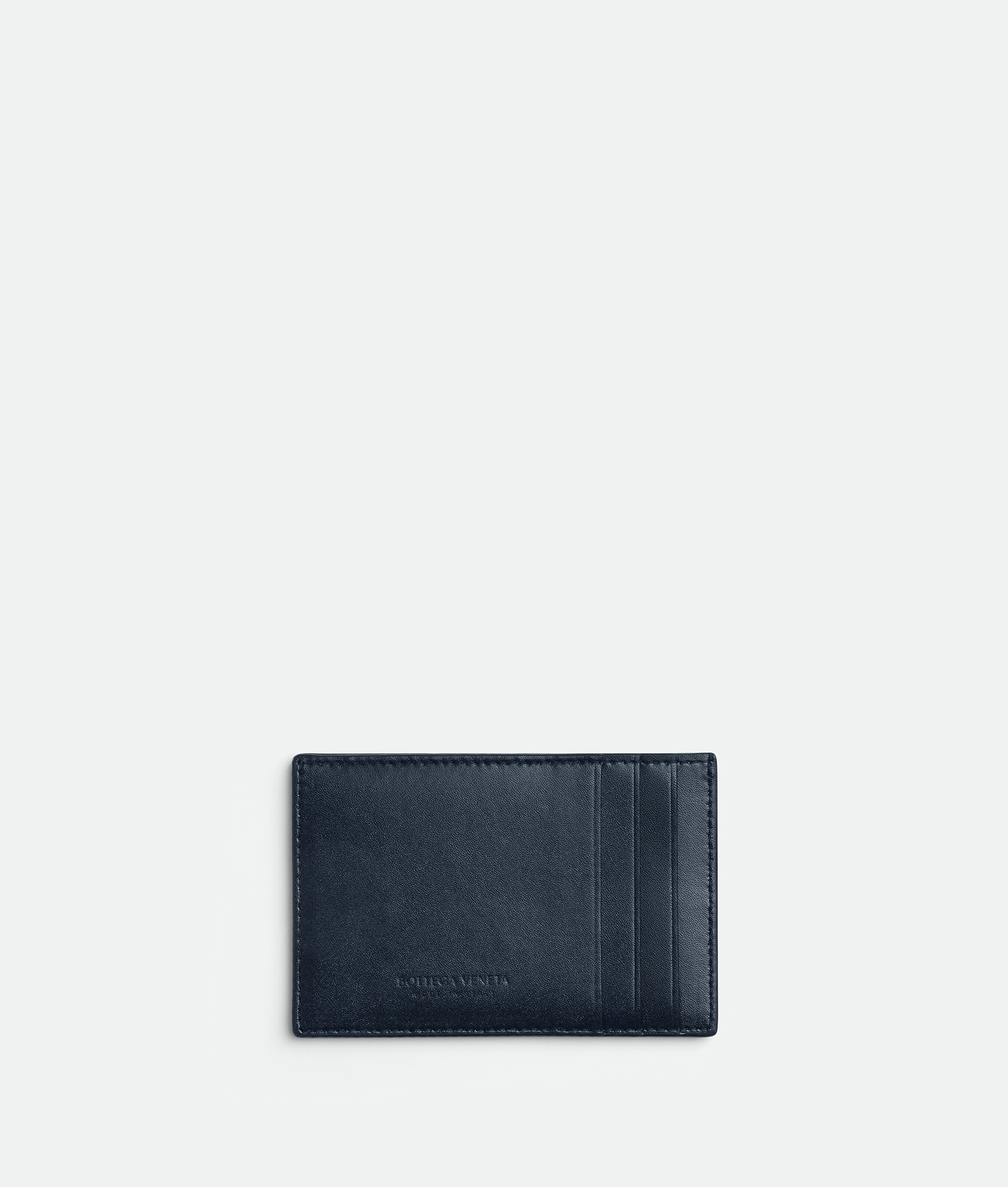 Shop Bottega Veneta Cassette Credit Card Case In Blue