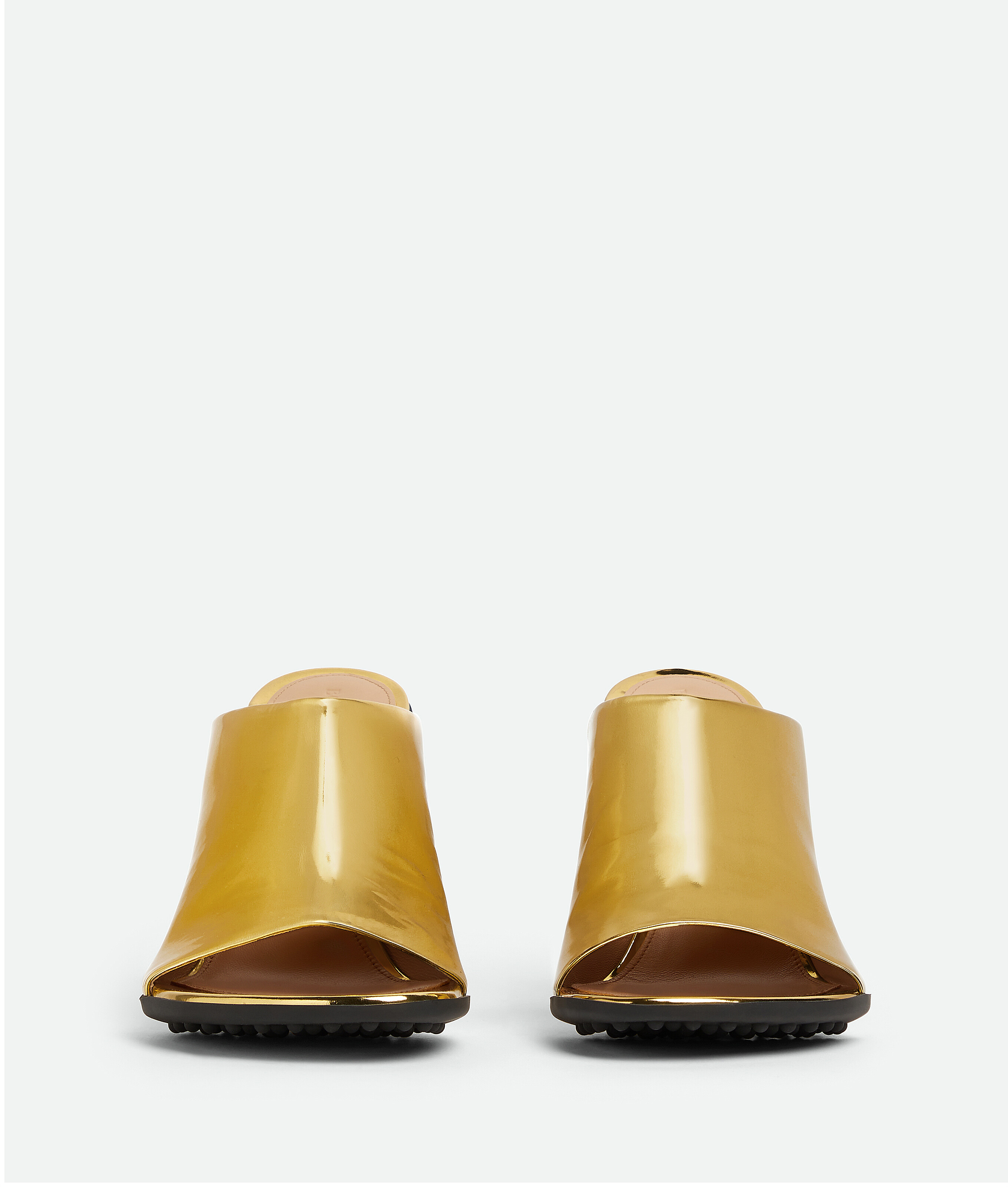 Shop Bottega Veneta Atomic Mule In Gold