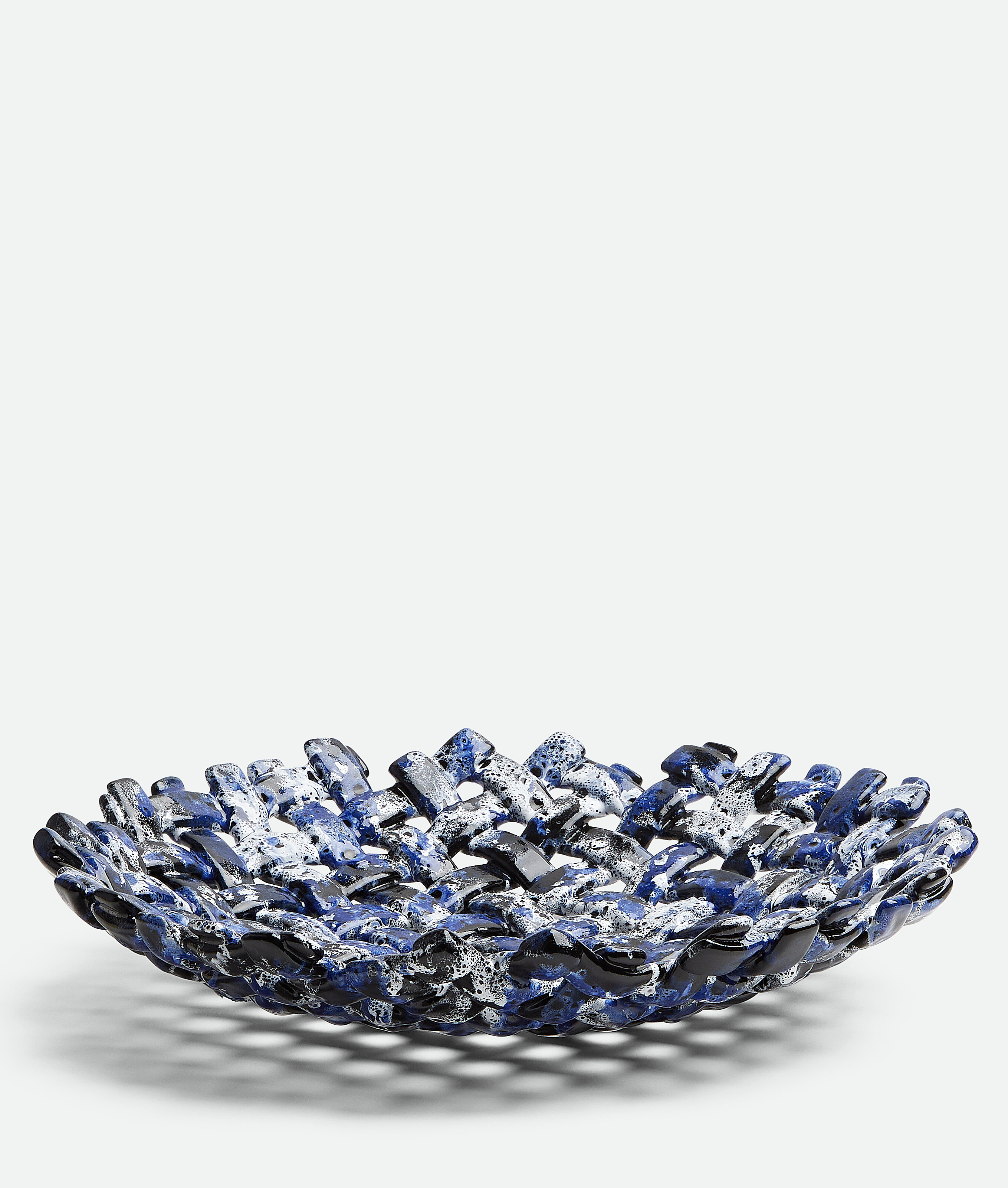 Bottega Veneta Intrecciato-tablett Mit Vulkanischer Glasur In Blue