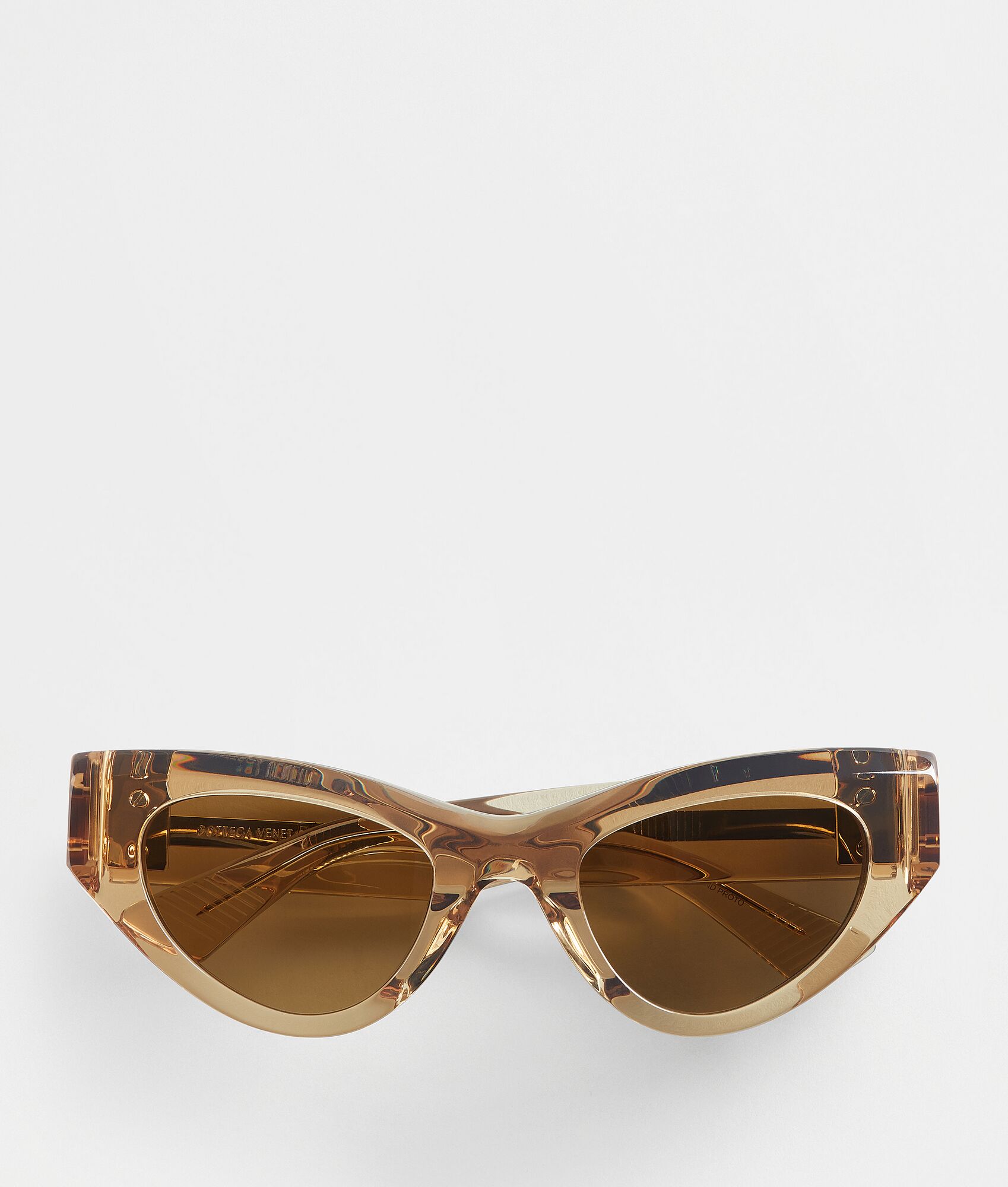 Bottega Angle Acetate Cat Eye Sunglasses in Brown / Bronze