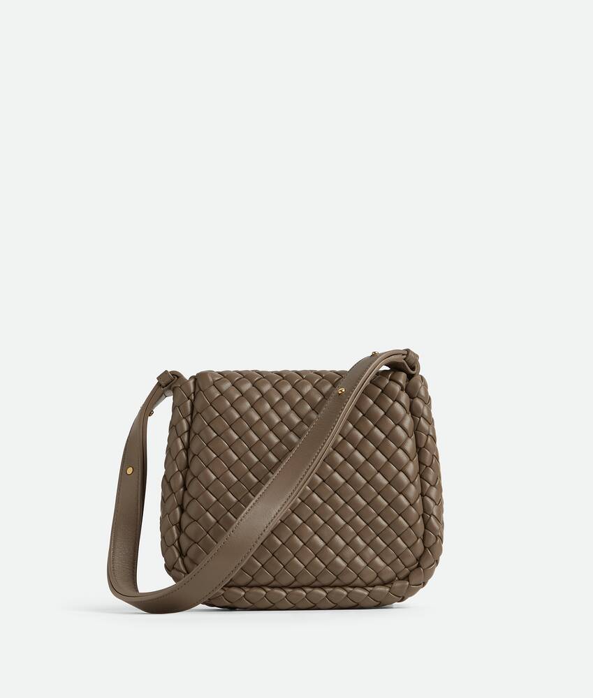 Bottega Veneta® Women's Mini Cobble Shoulder Bag in Taupe Grey