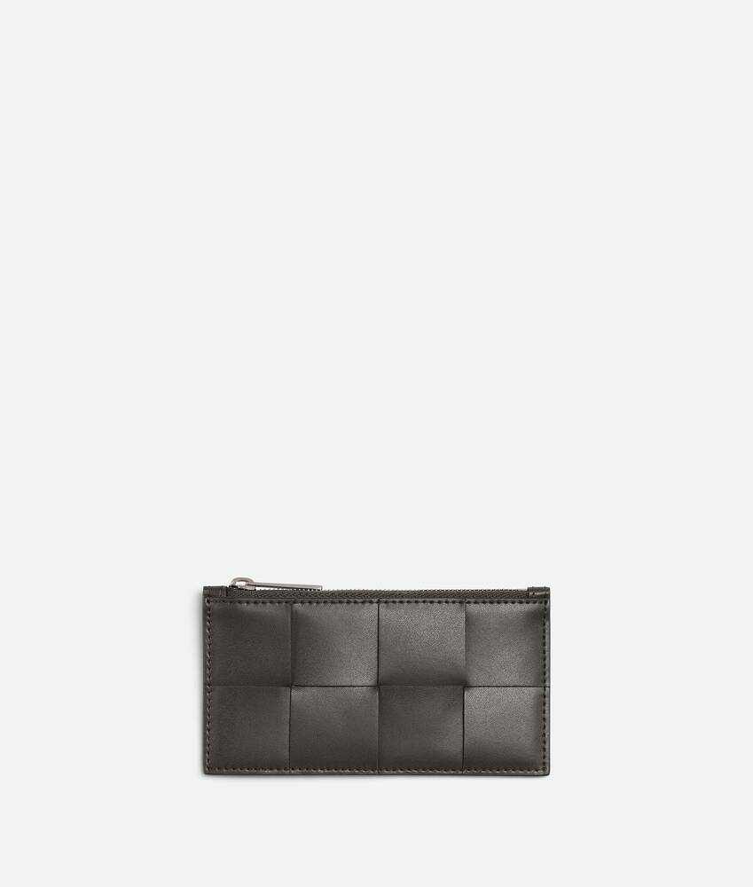 Bottega Veneta® Men's Cassette Zipped Card Case in Light graphite 