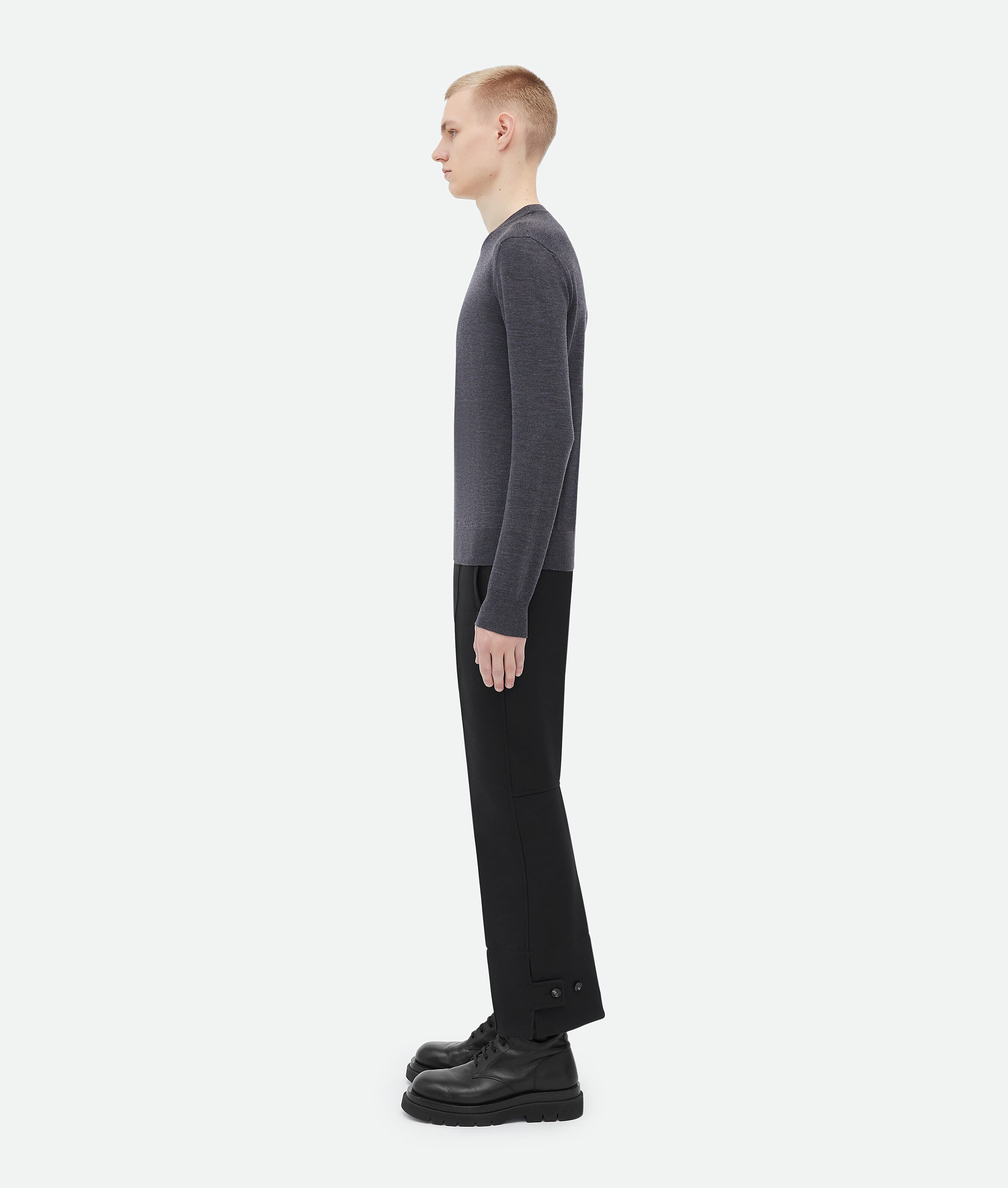 Bottega Veneta Wool Jumper In Grey