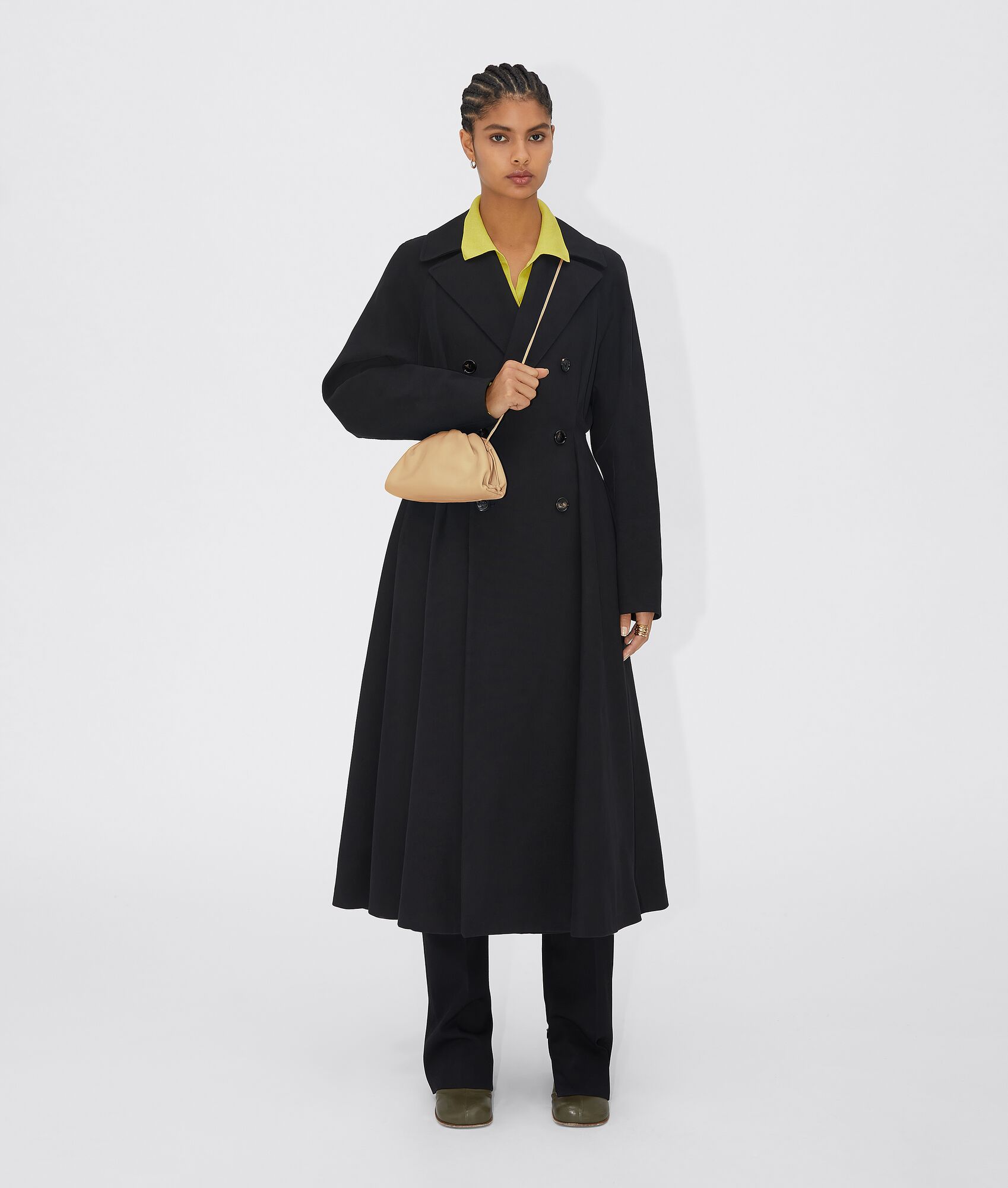 Bottega Mini Pouch in Almond. Shop online now.