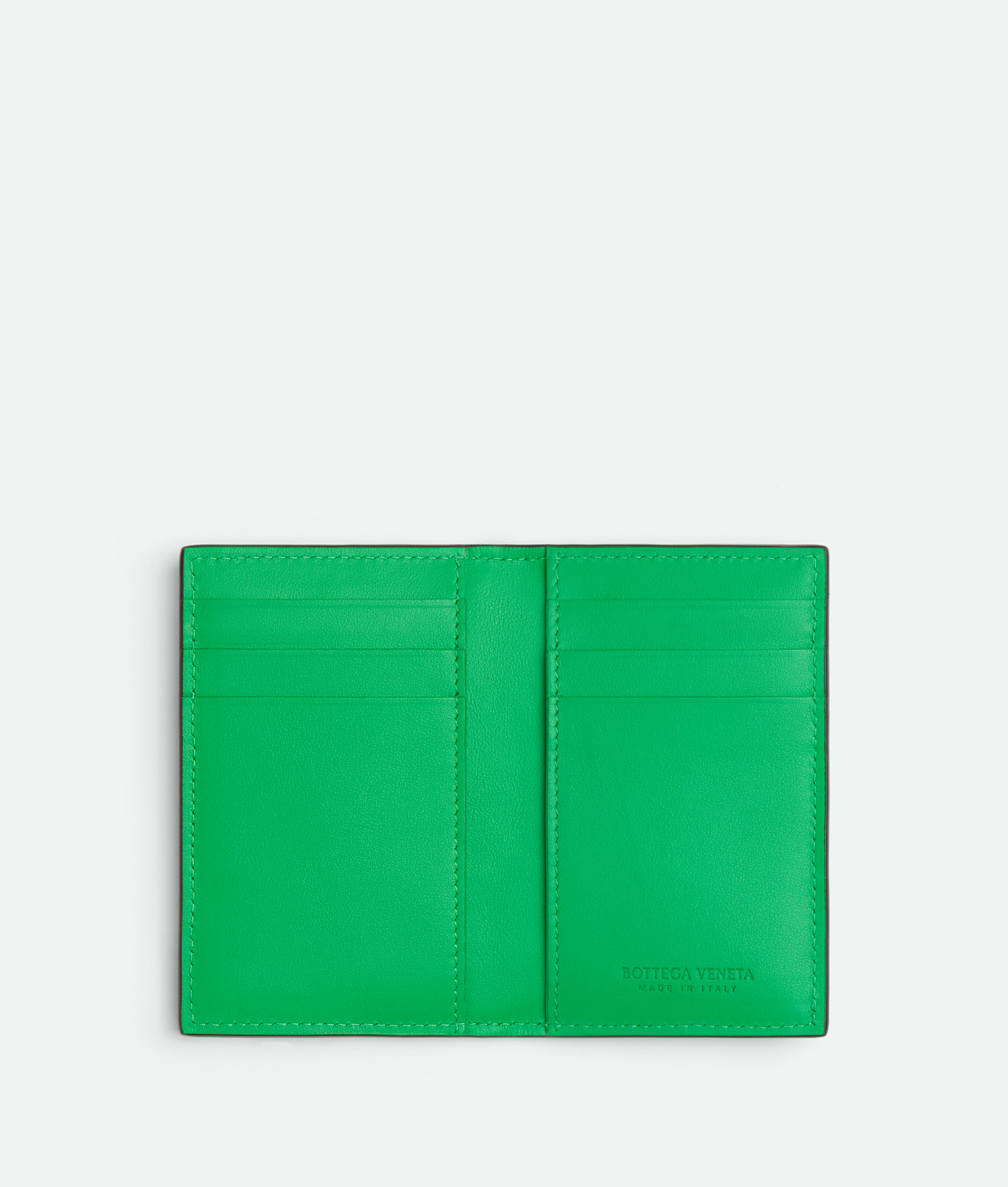 Shop Bottega Veneta Cassette Flap Card Case In Green