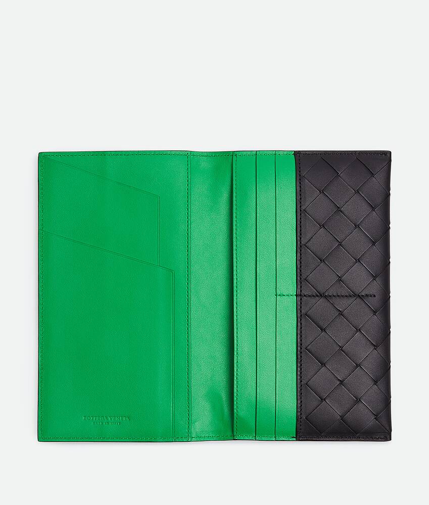 Bottega Veneta Leder Längliches Portemonnaie Mit Abnehmbarer Tasche in Grün für Herren Herren Accessoires Portemonnaies und Kartenetuis 