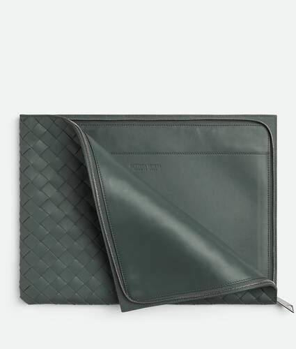 Intrecciato Half Zip Pouch