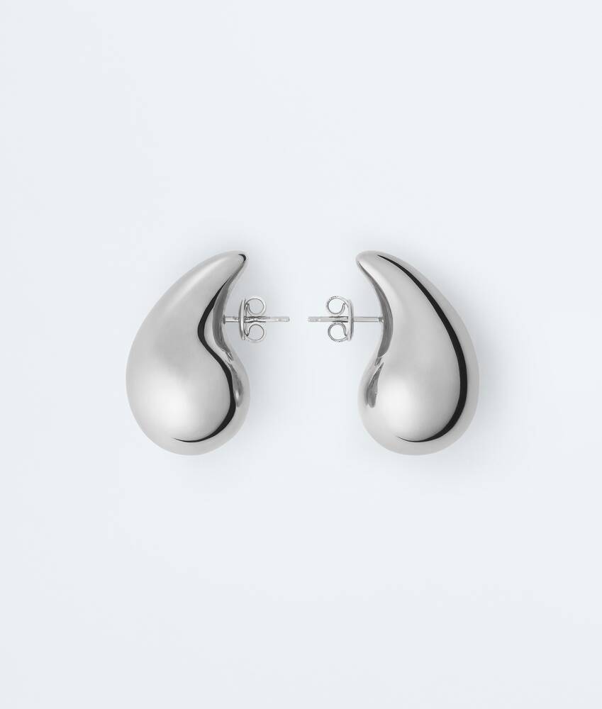 Bottega Veneta Small Drop Earrings in Silver