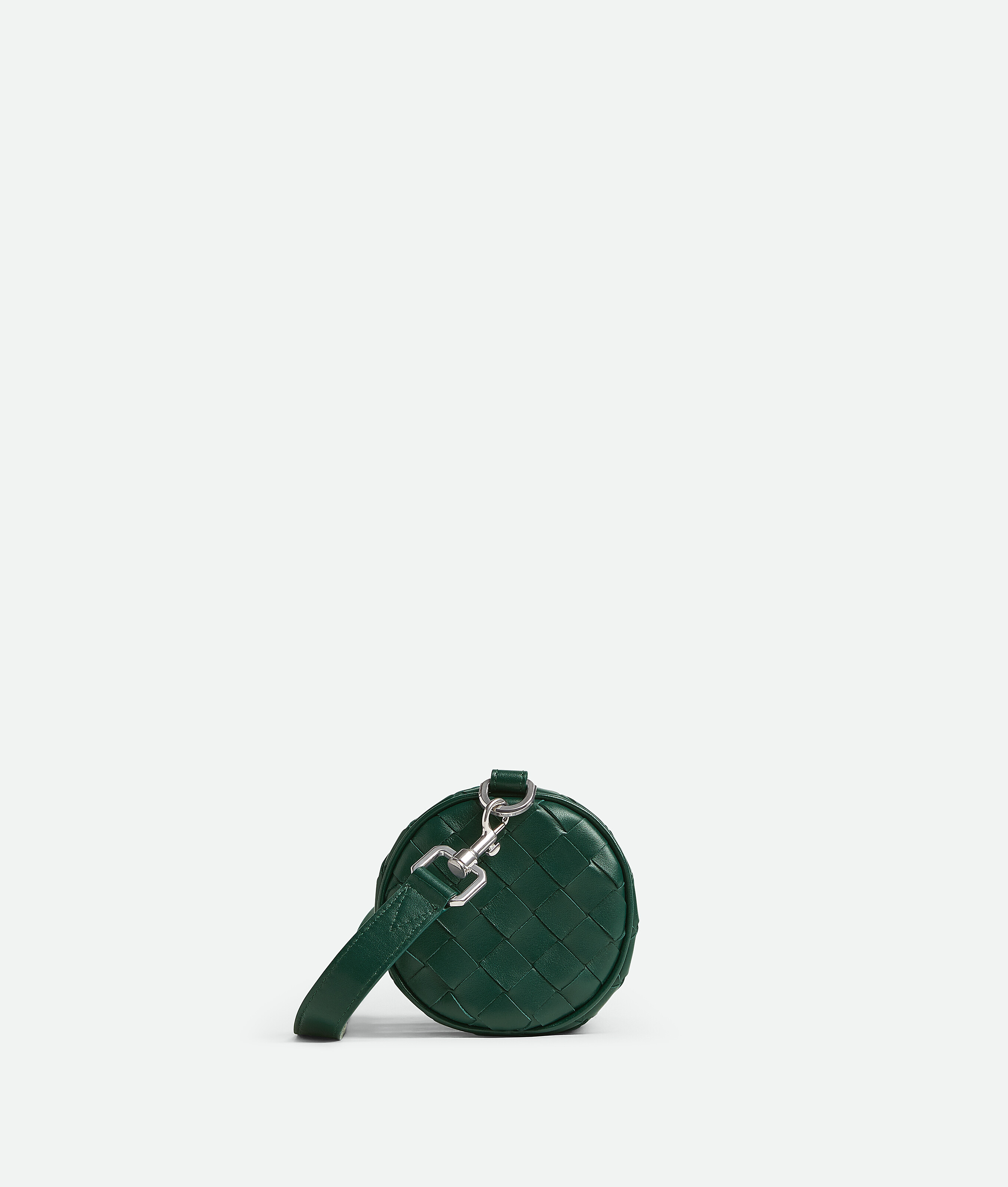 Shop Bottega Veneta Mini Intrecciato Barrel In Green