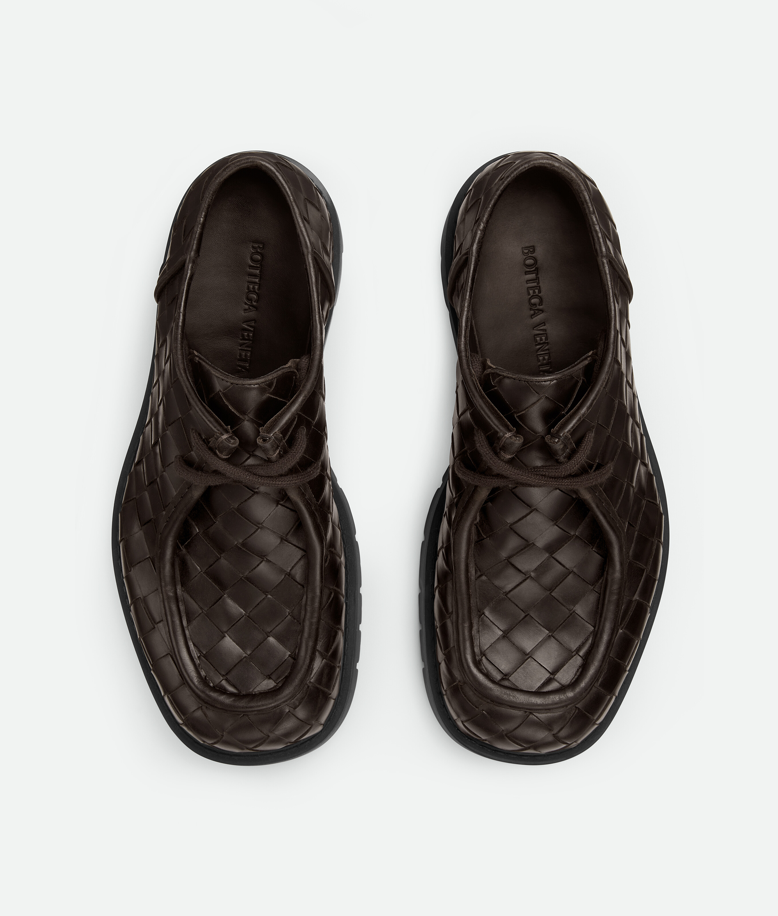 BOTTEGA VENETA CHAUSSURE À LACETS HADDOCK