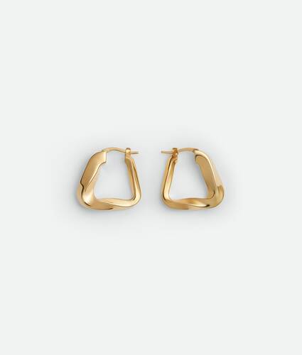 Display a large version of the product image 1 - Small Twist Triangle Hoop Earrings