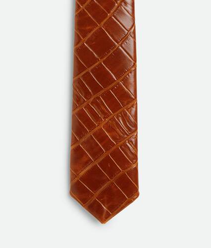 Afficher une grande image du produit 1 - Cravate En Cuir De Crocodile Embossé