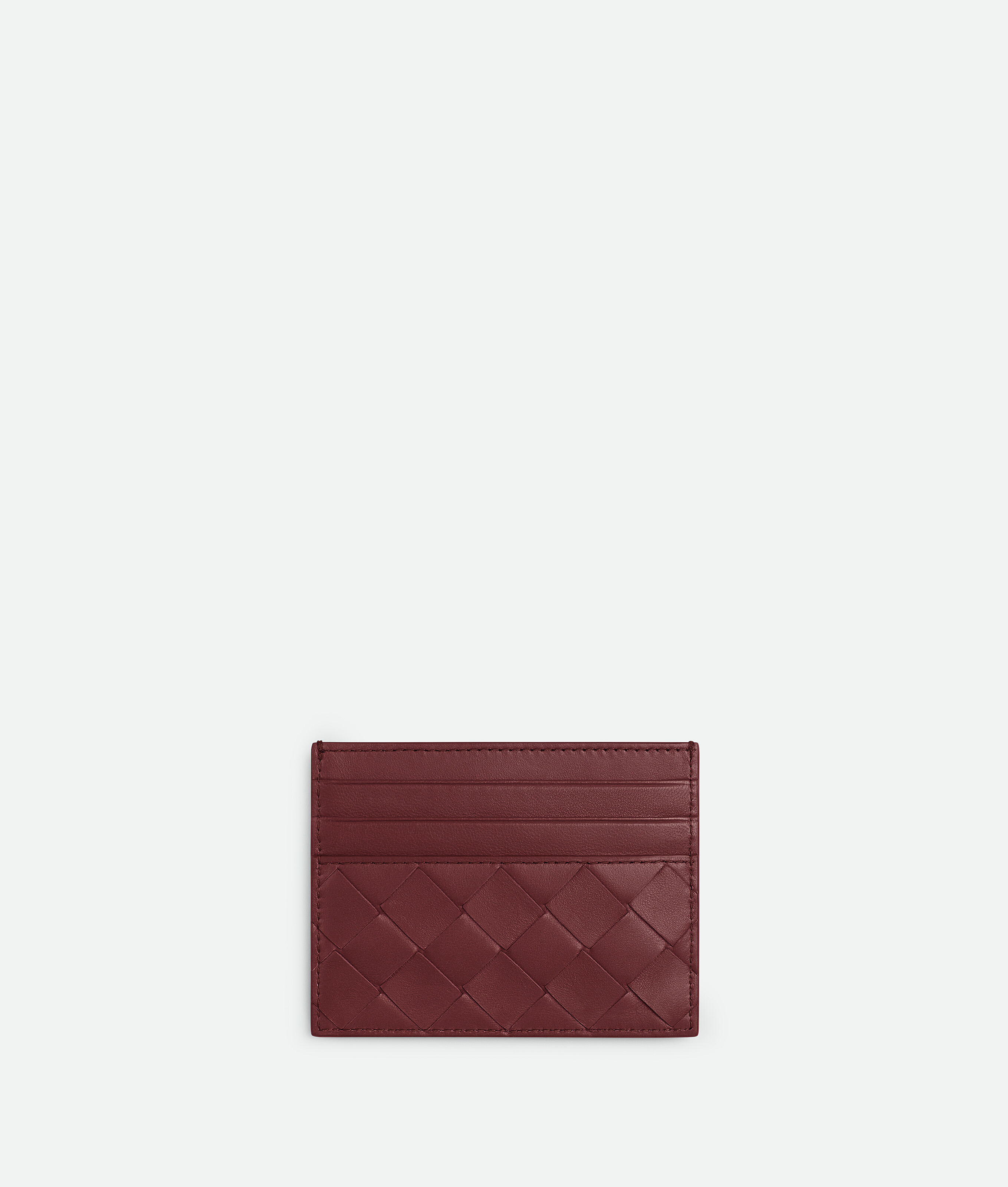 Women's Intrecciato  Credit Card Case in Cherry Bottega Veneta Switzerland EN - Image 2