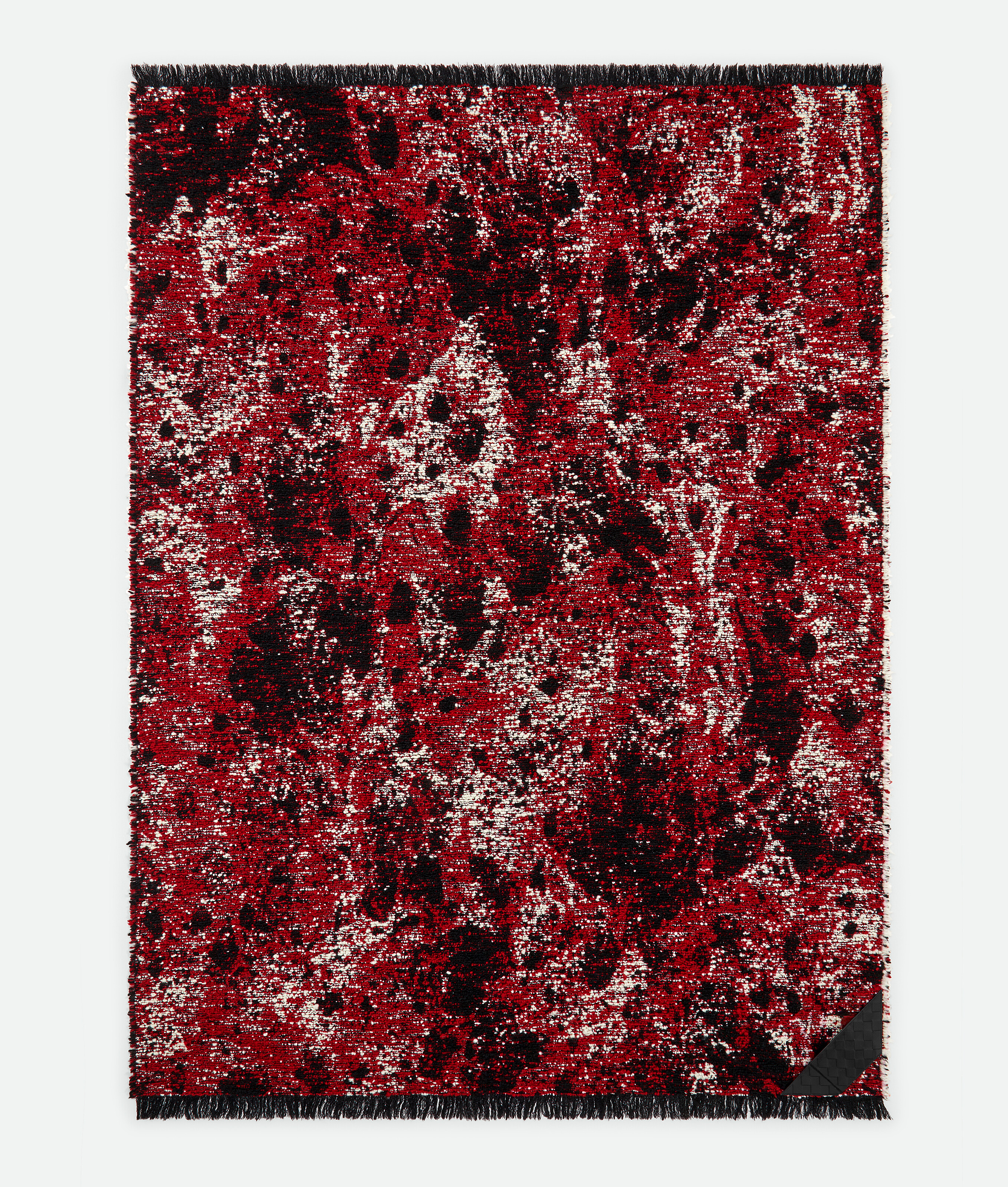 Bottega Veneta Volcanic Bouclè-decke In Red/black/white