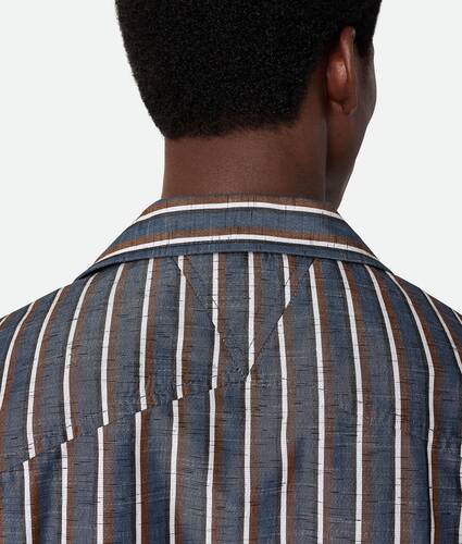 Stripe Cotton And Linen Shirt