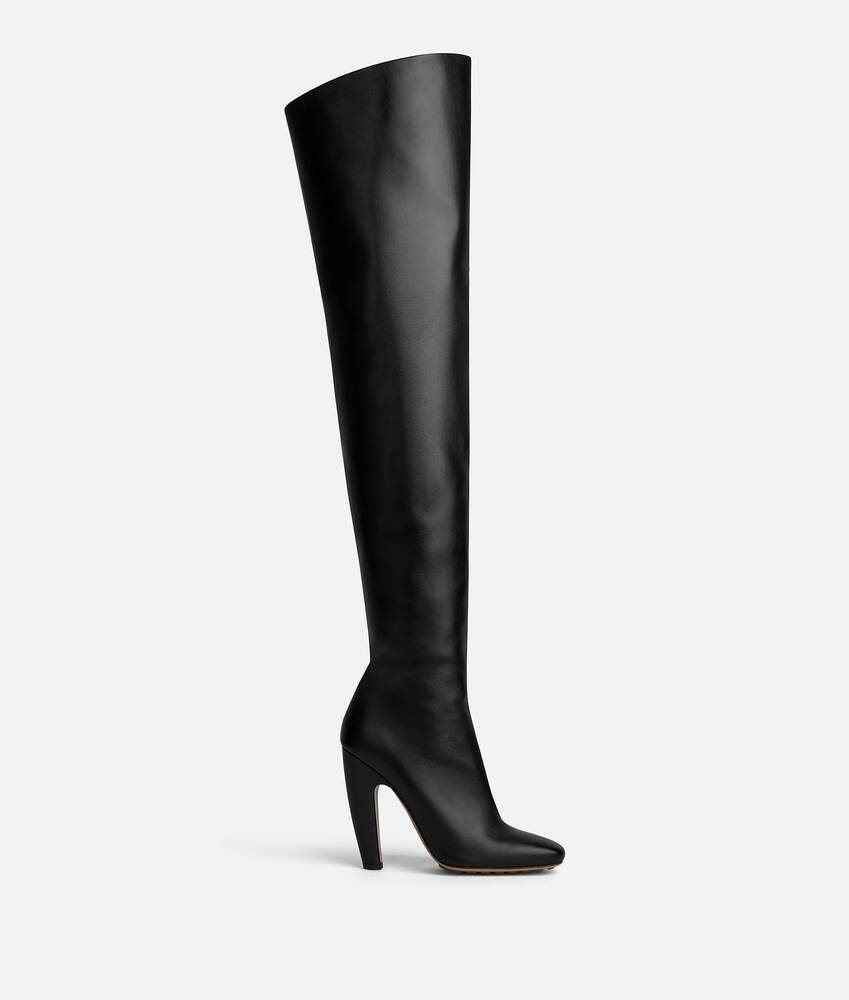 Bottega Veneta® Women's Canalazzo Over-The-Knee Boot in Black. Shop online  now.