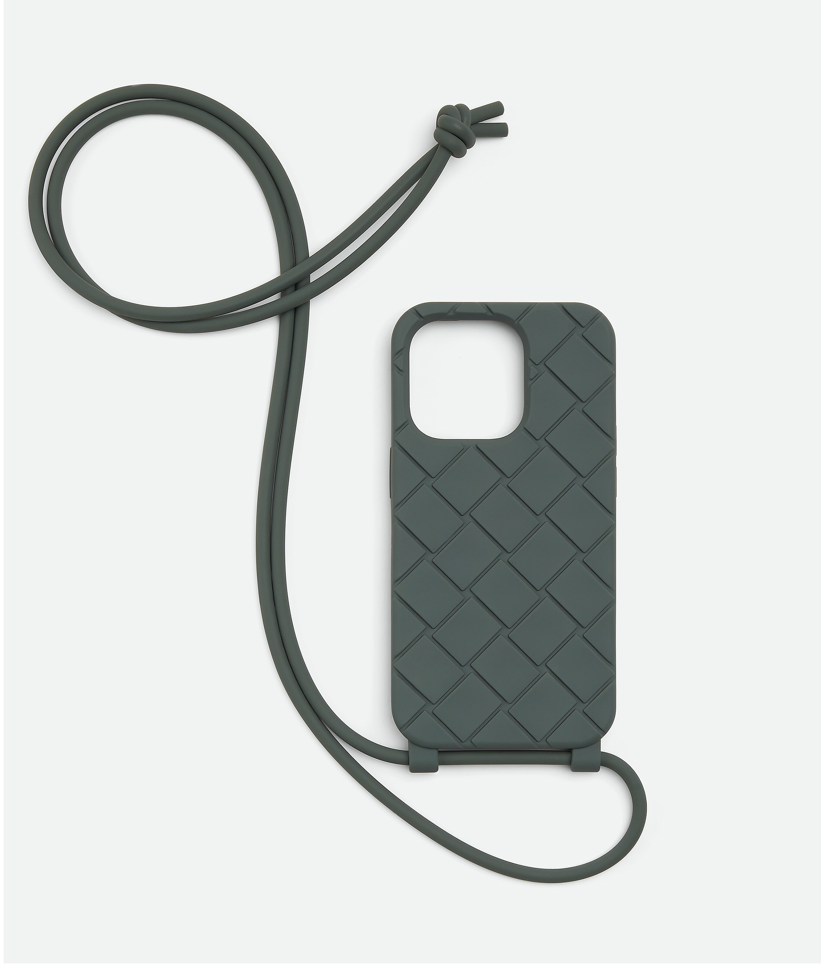 Bottega Veneta Iphone 14 Pro Case On Strap In Grey