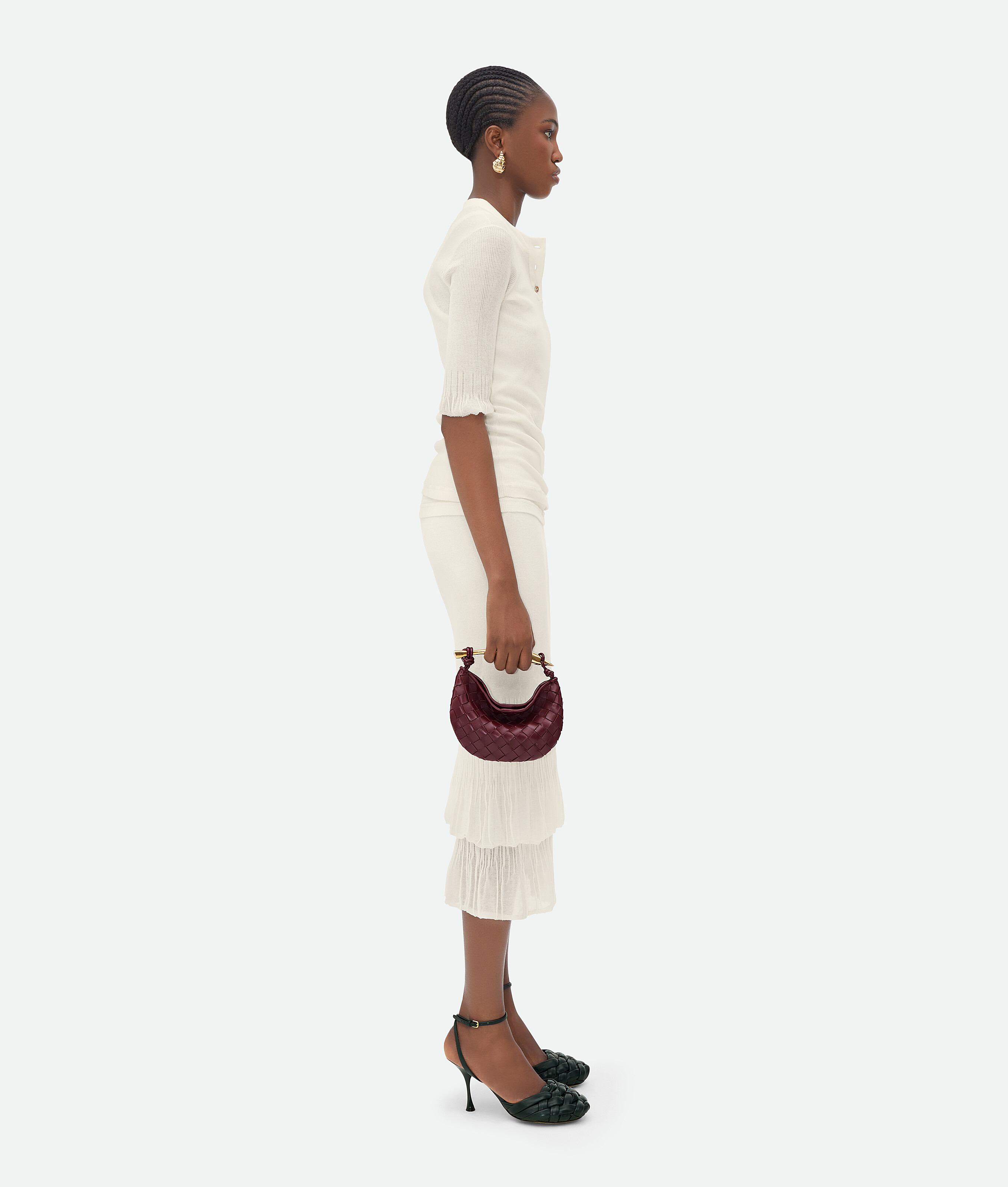 Bottega Veneta Mini Sardine In Bordeaux