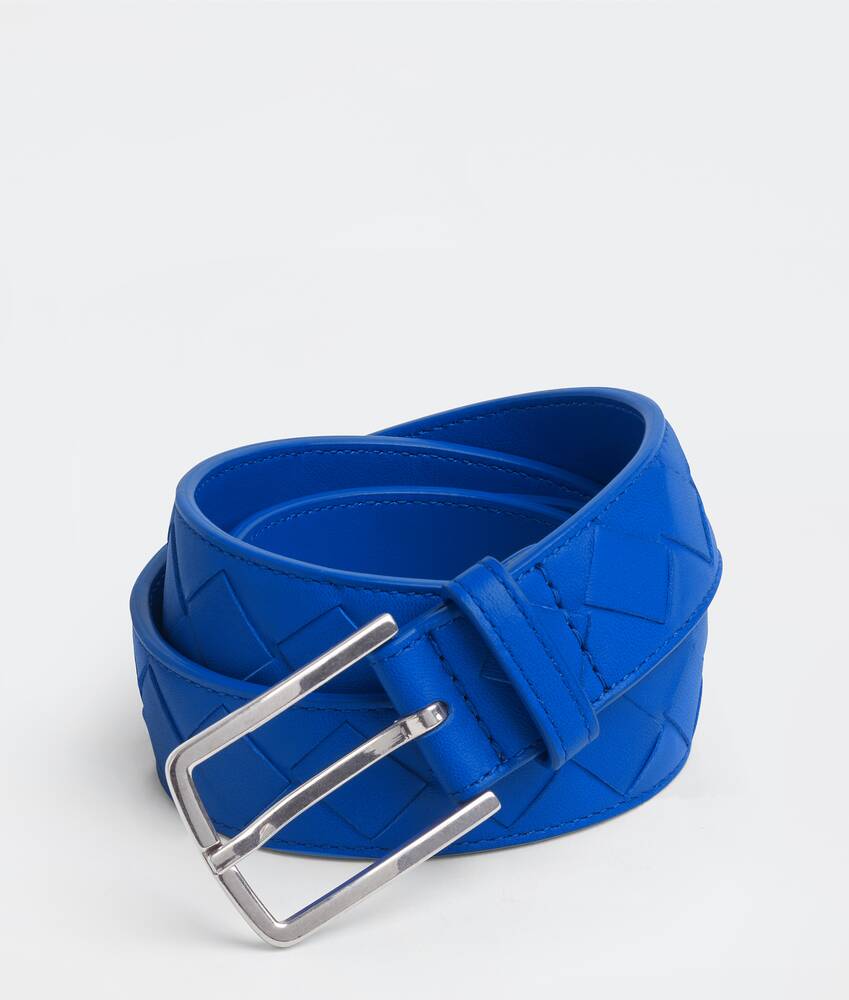 Bottega Veneta® Men's Belt in Cobalt 