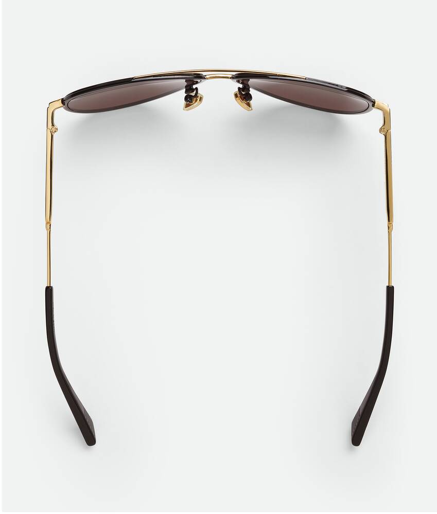 Bottega Veneta Men's 57mm Aviator Optical Glasses - Gold One-Size
