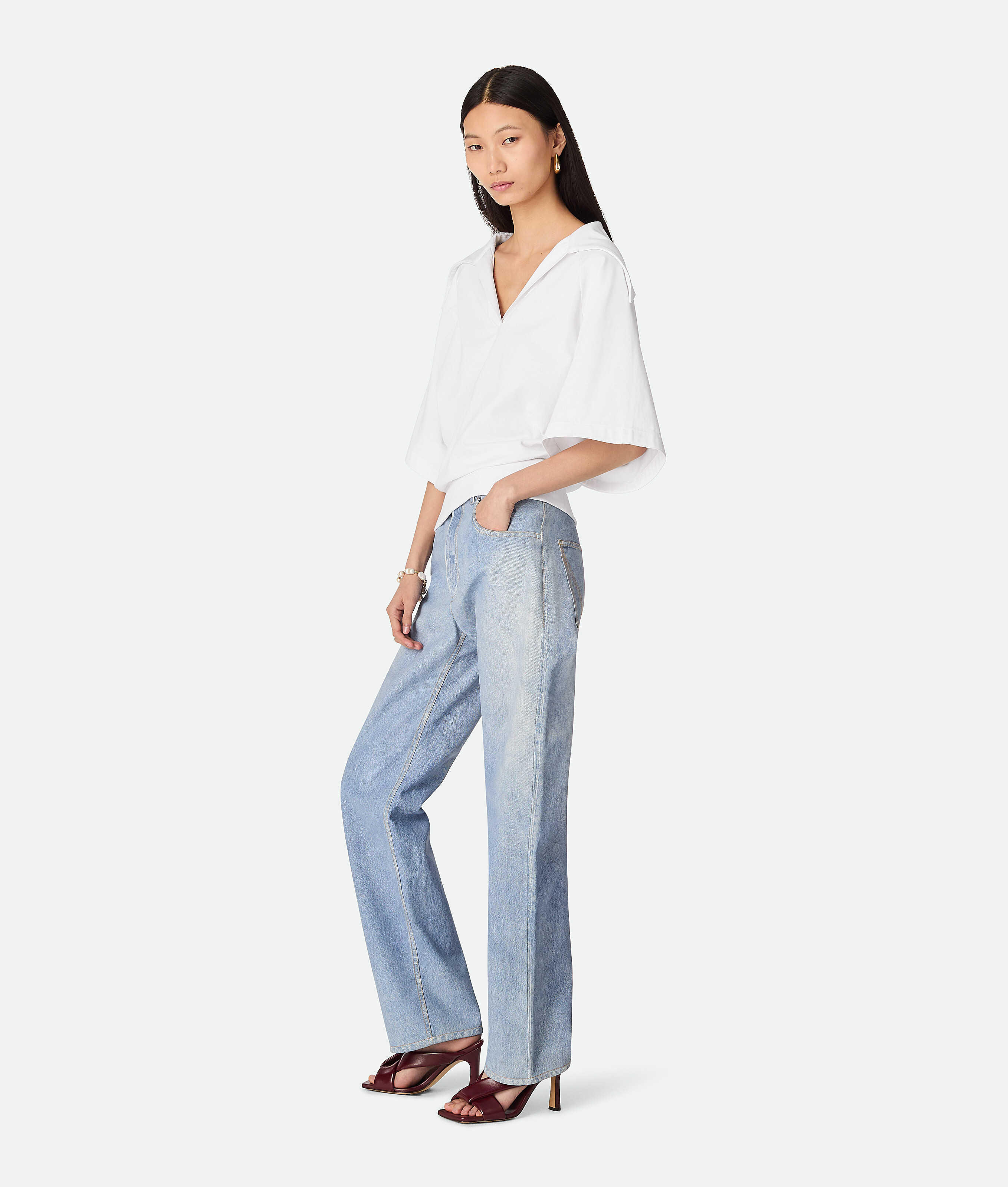 Bottega Veneta T-shirt Aus Baumwolljersey In White