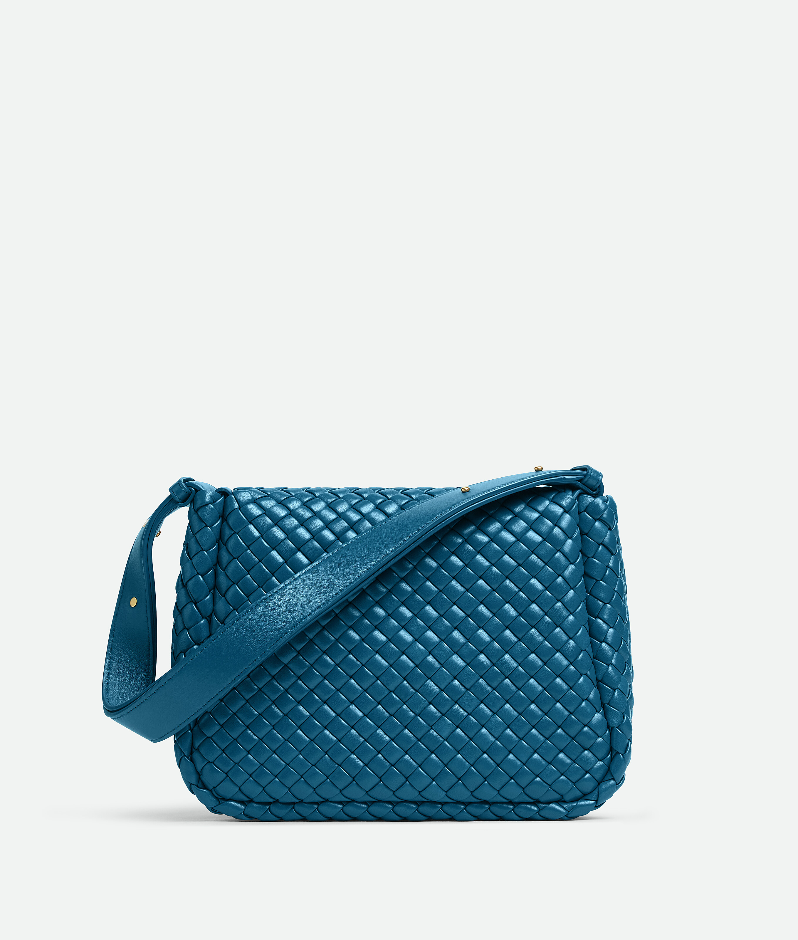 Shop Bottega Veneta Small Cobble Shoulder Bag In Blue