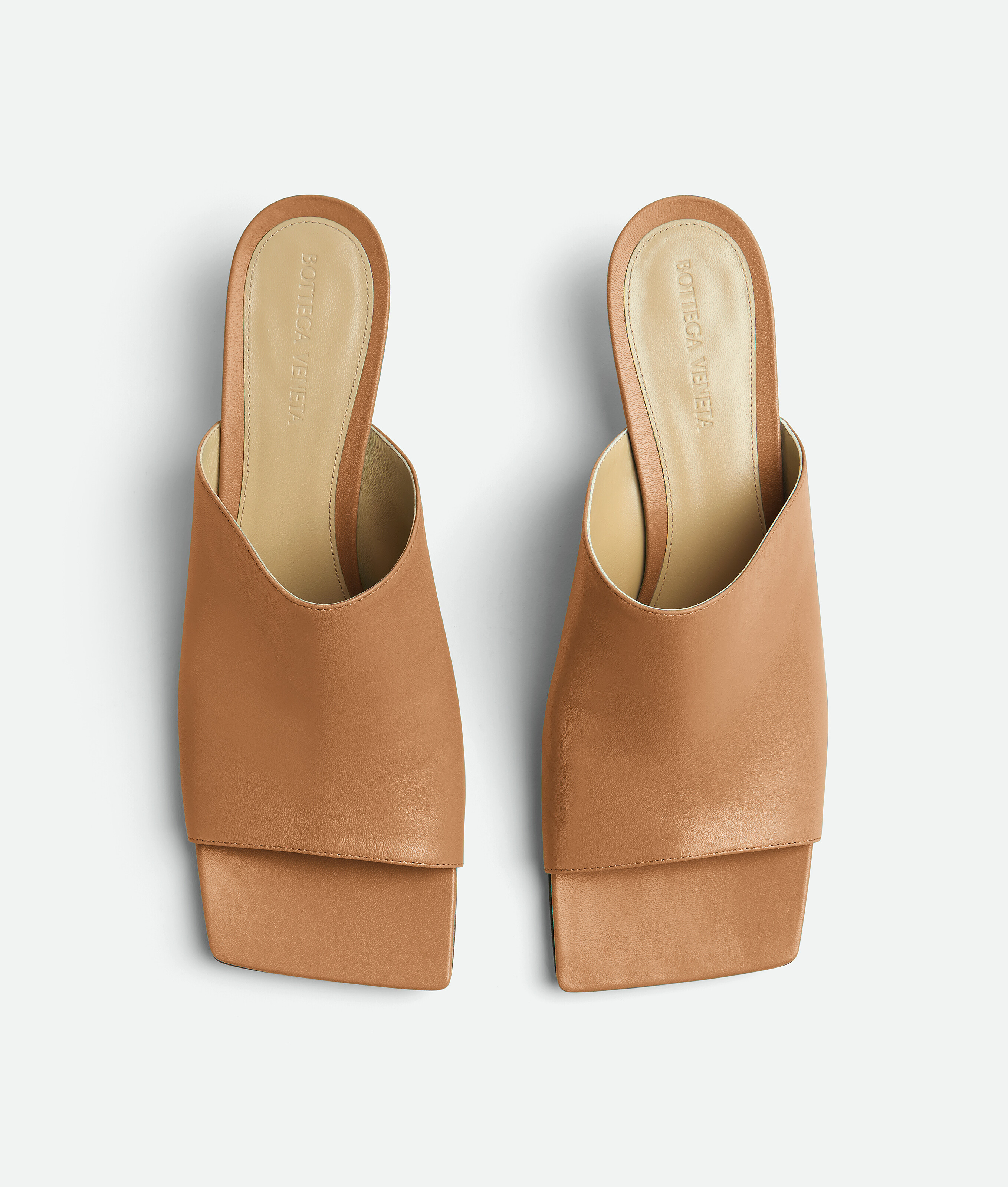 Bottega Veneta Elastic Muller High-heeled Sandals In Beige