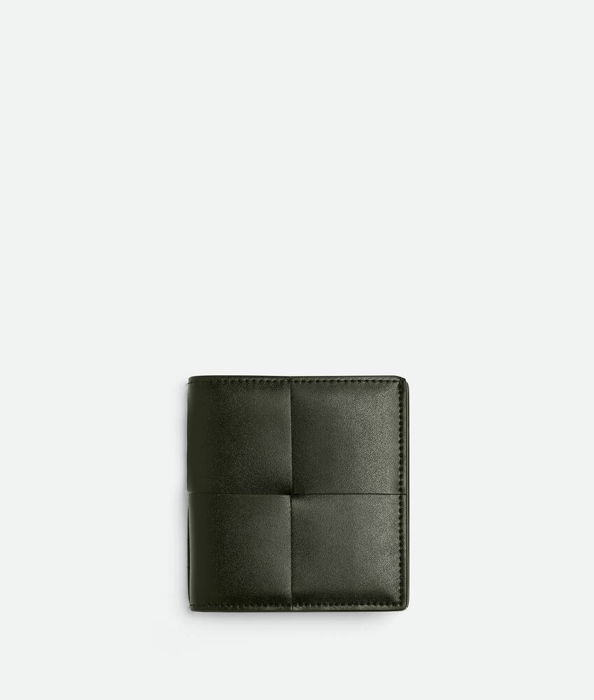 Bottega Veneta® Men's Cassette Slim Bi-Fold Wallet in Dark Moss